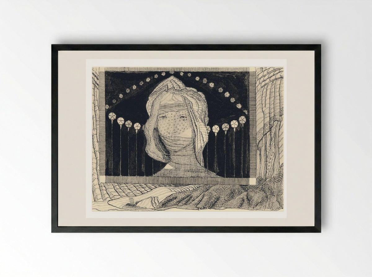 Composition (Veiled Figure) - Mikalojus Konstantinas Čiurlionis - Framed Print Black