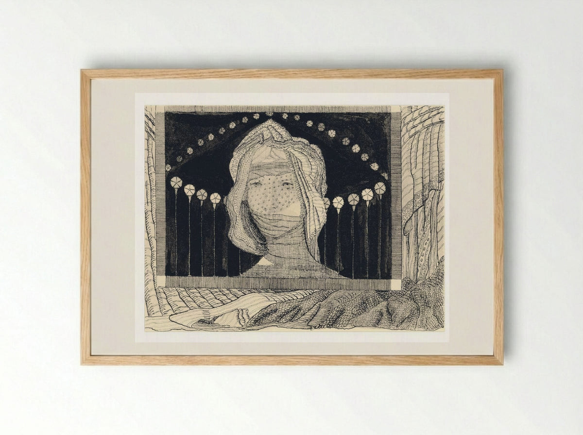 Composition (Veiled Figure) - Mikalojus Konstantinas Čiurlionis - Framed Print Wood