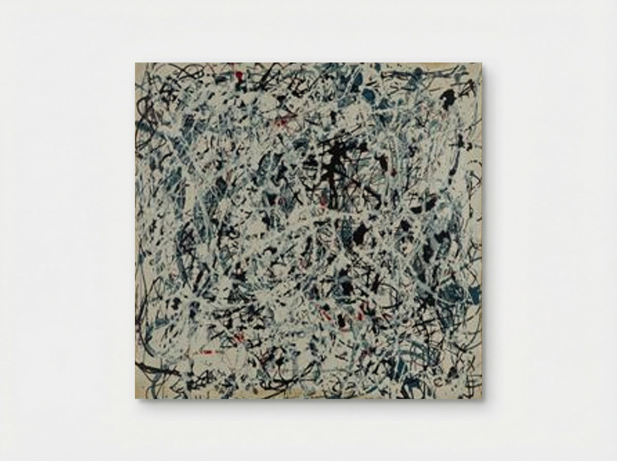 Composition (White, Black, Blue and Red on White) - Jackson Pollock - Poster