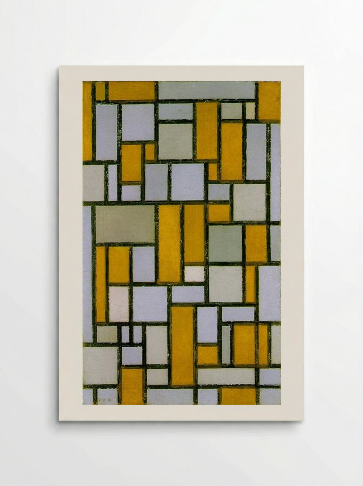Composition with Gray and Light Brown - Piet Mondrian - Poster