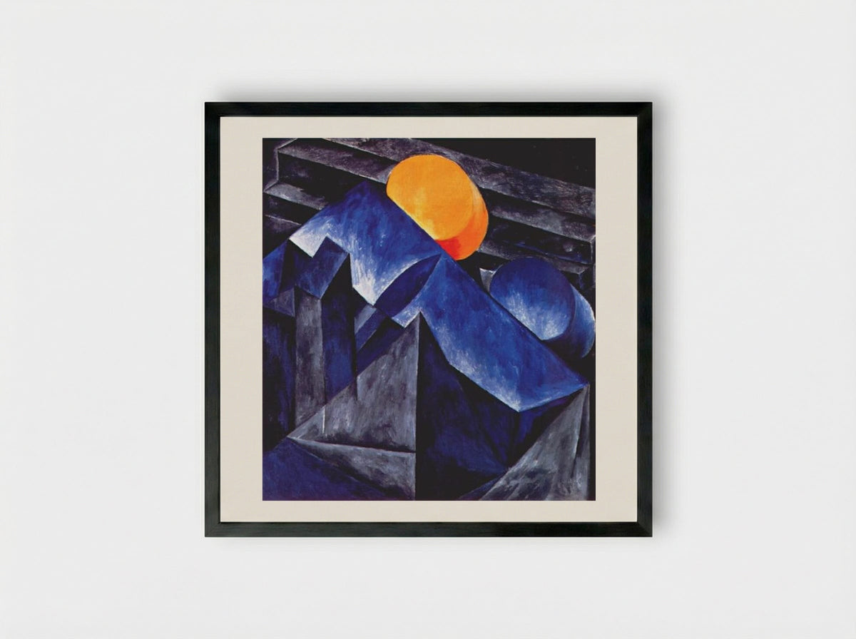 Composition - Natalia Goncharova - Framed Print Black