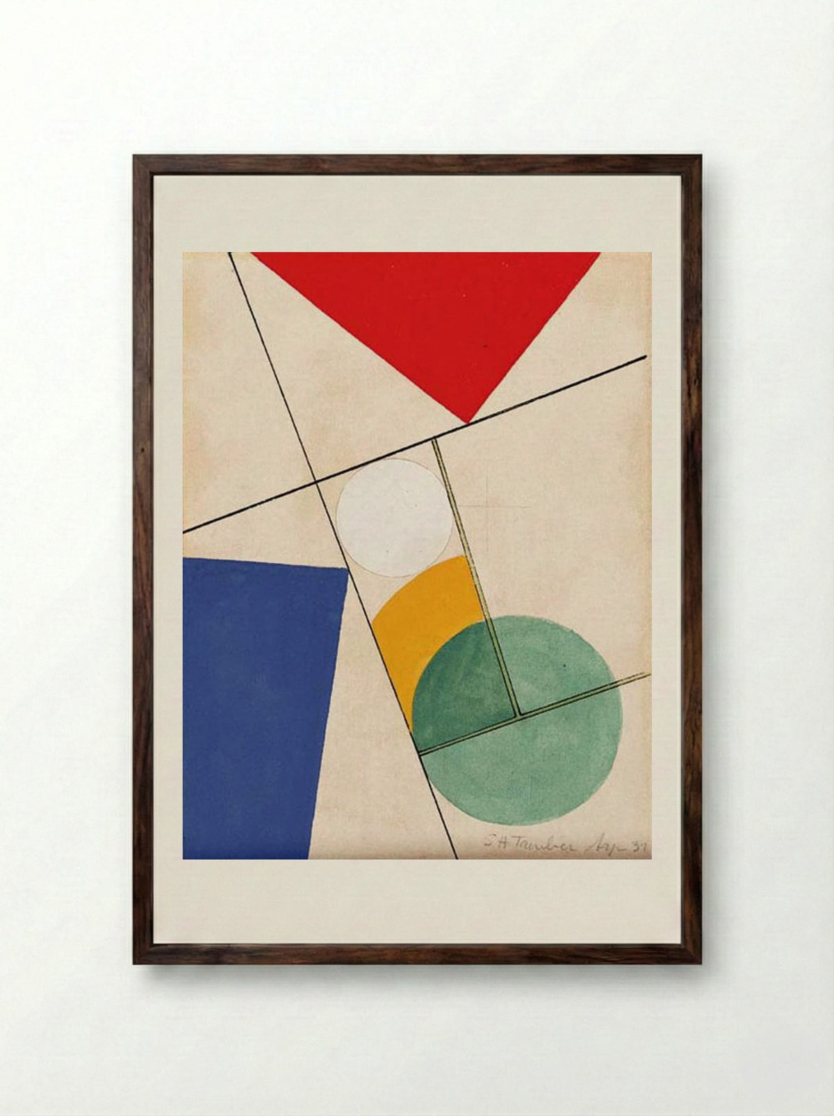 Composition - Sophie Taeuber-Arp - Framed Print Dark Wood