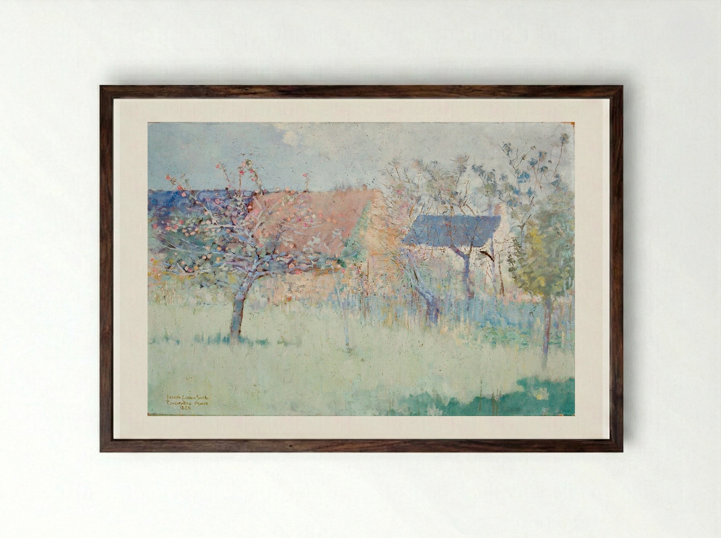 Concarneau, France - Joseph Lindon Smith - Framed Print Dark Wood