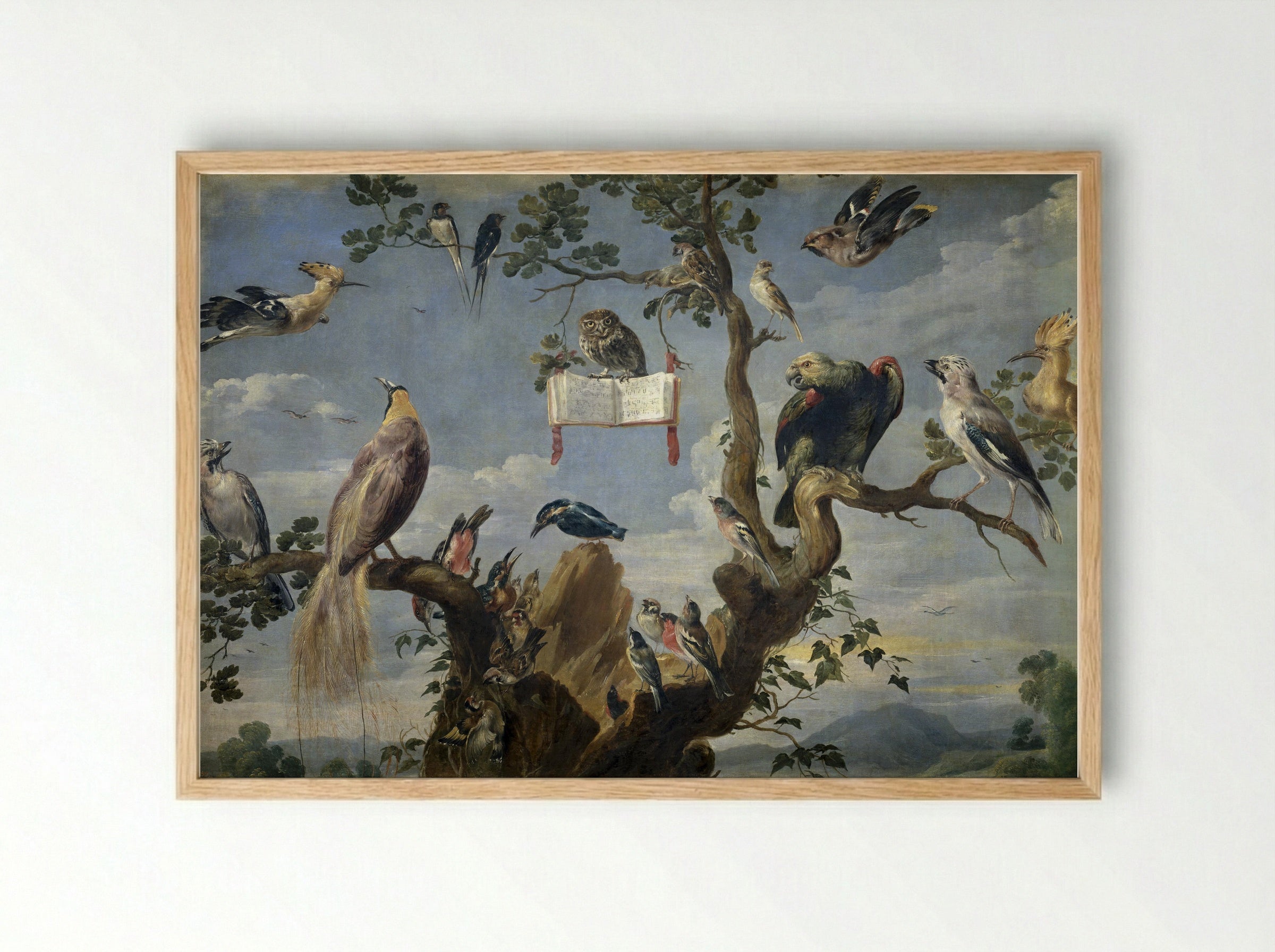 Concert of Birds - Frans Snyders - Framed Print Wood