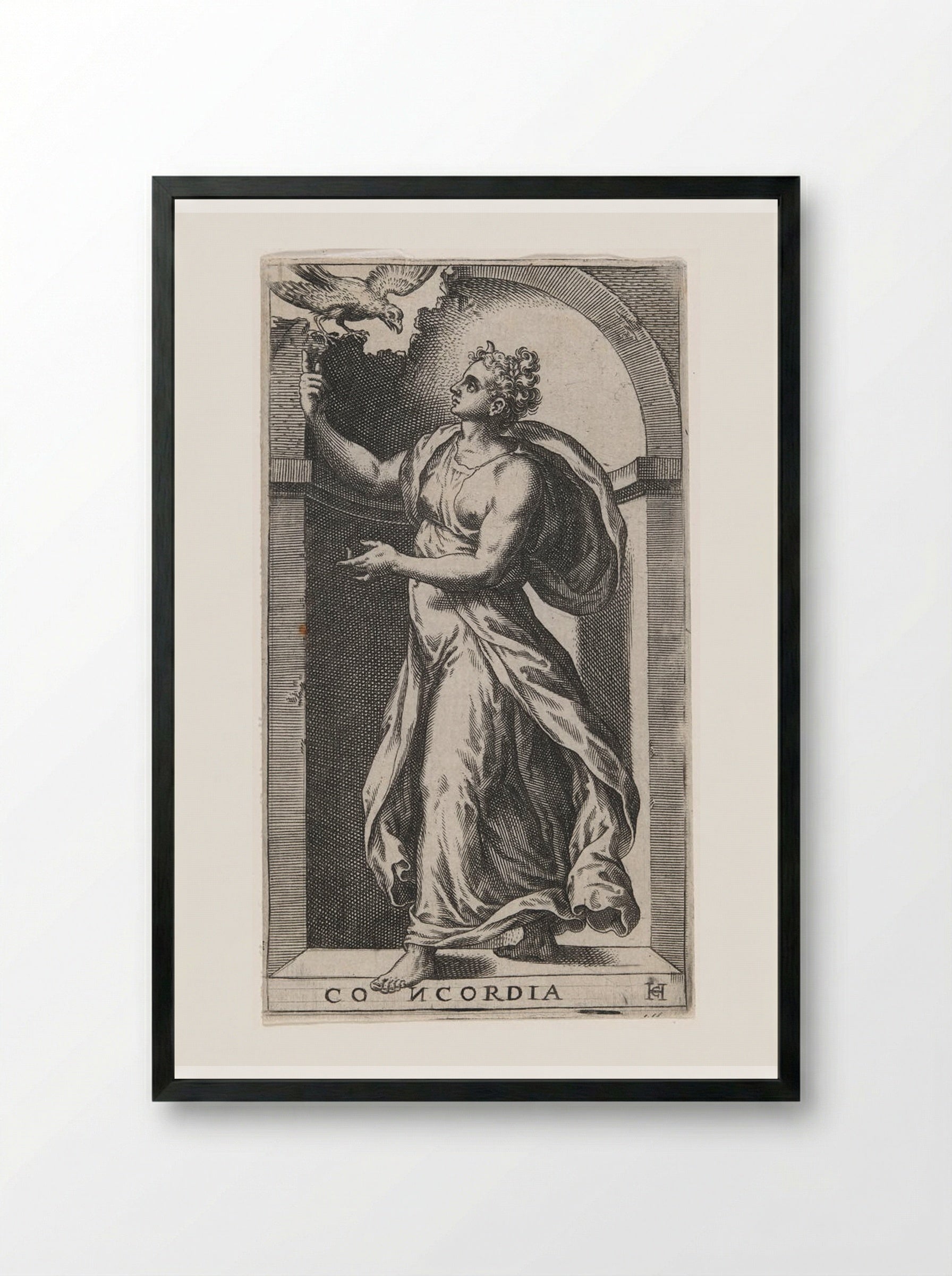 Concordia - Hans Collaert the Elder - Framed Print Black