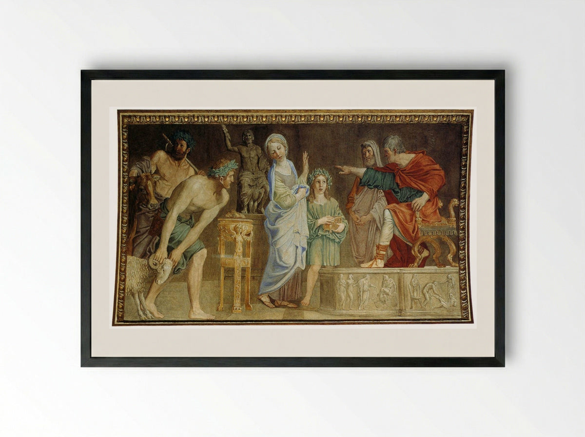 Condemnation of Saint Cecilia - Domenichino - Framed Print Black