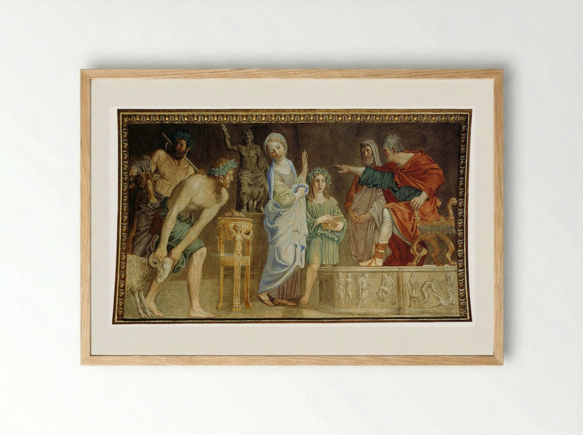 Condemnation of Saint Cecilia - Domenichino - Framed Print Wood