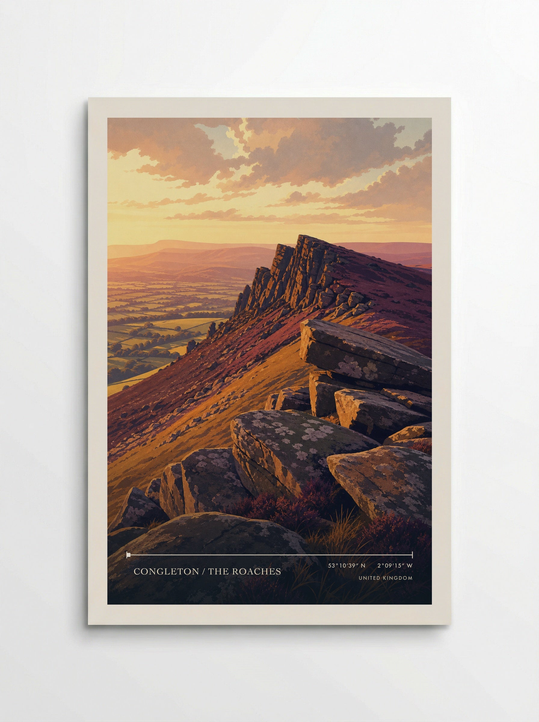 Congleton / The Roaches United Kingdom Travel Poster - Poster
