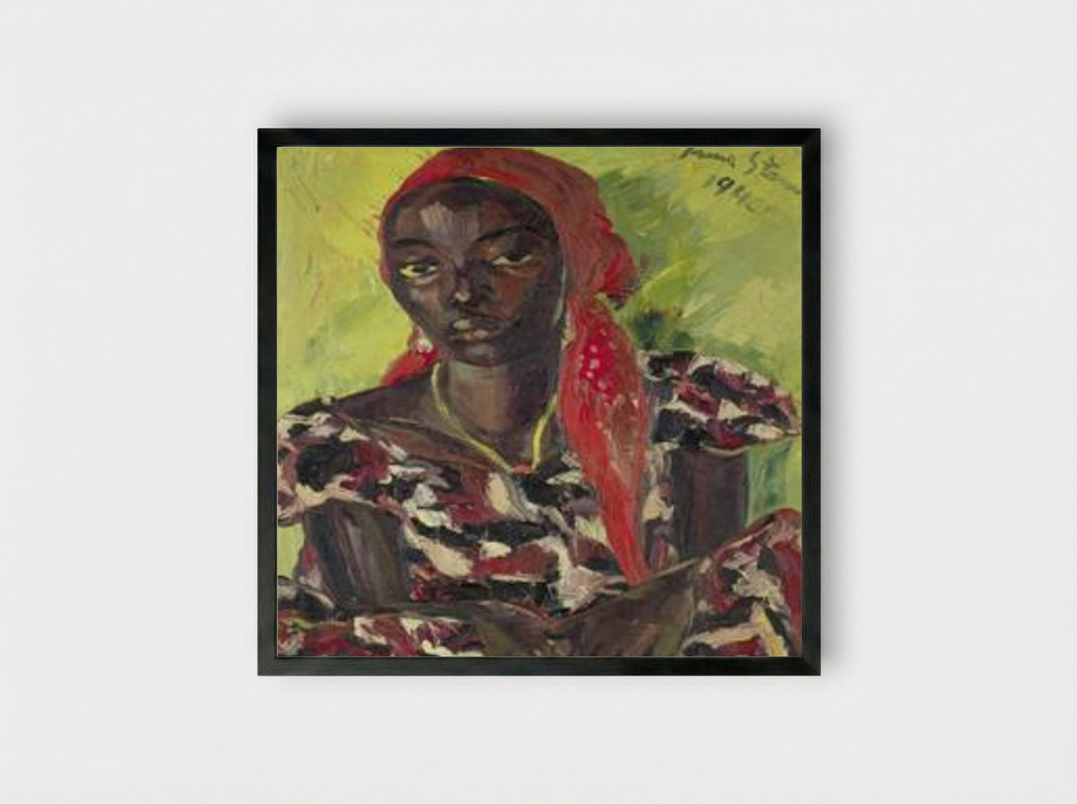 Congolese Beauty - Irma Stern - Framed Print Black