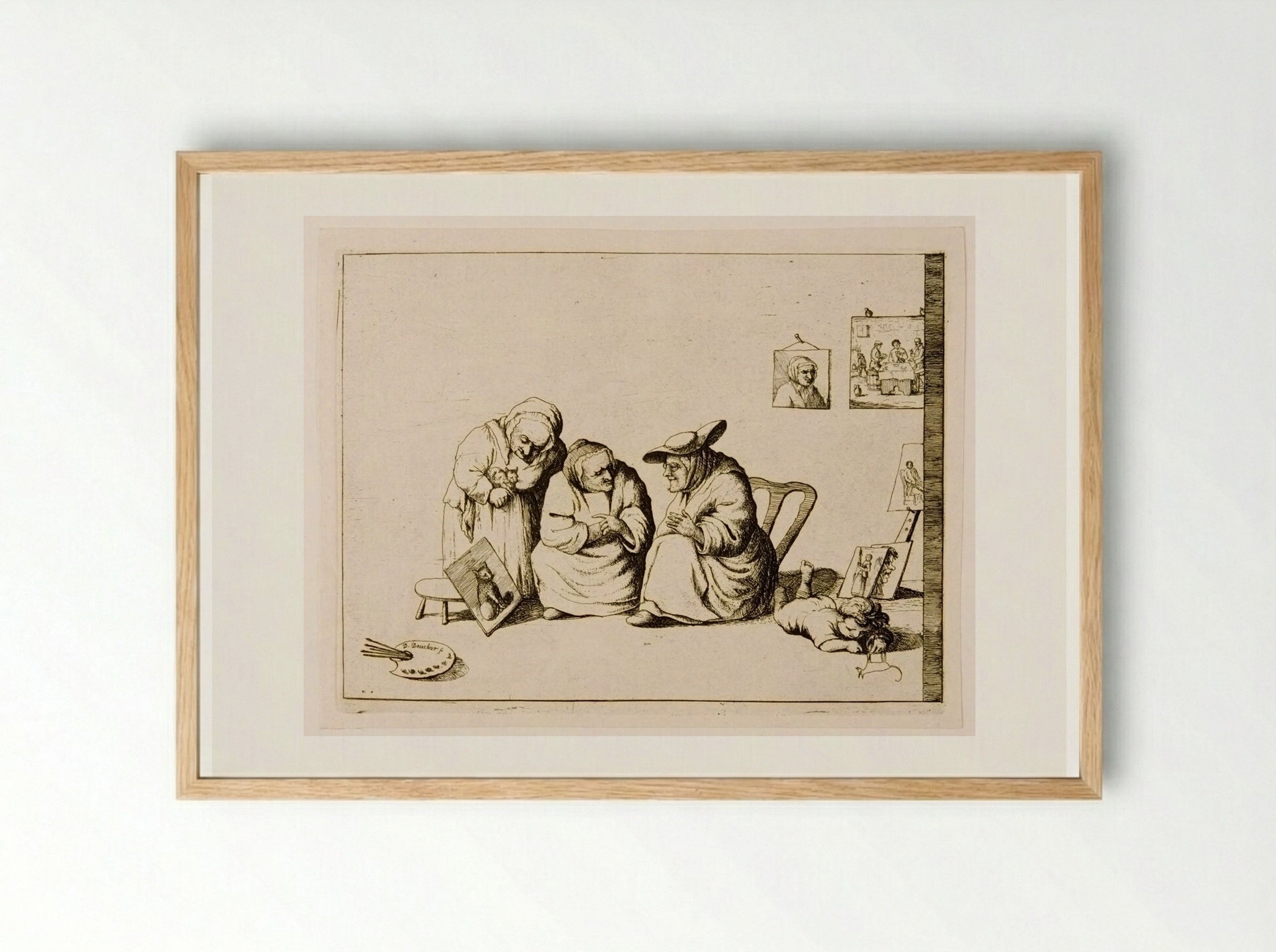Connoisseurs of Painting - David Deuchar - Framed Print Wood