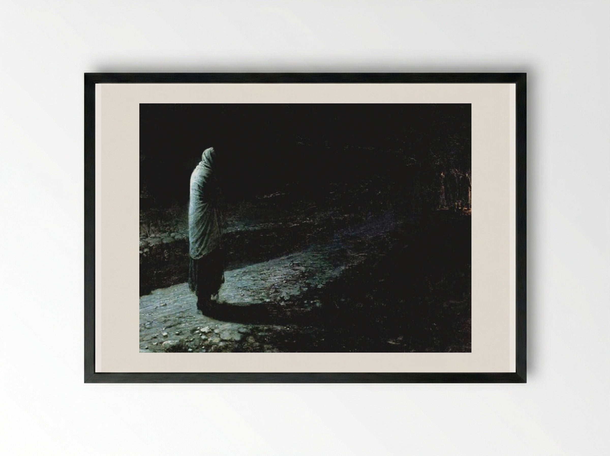 Conscience: Judas - Nikolai Ge - Framed Print Black