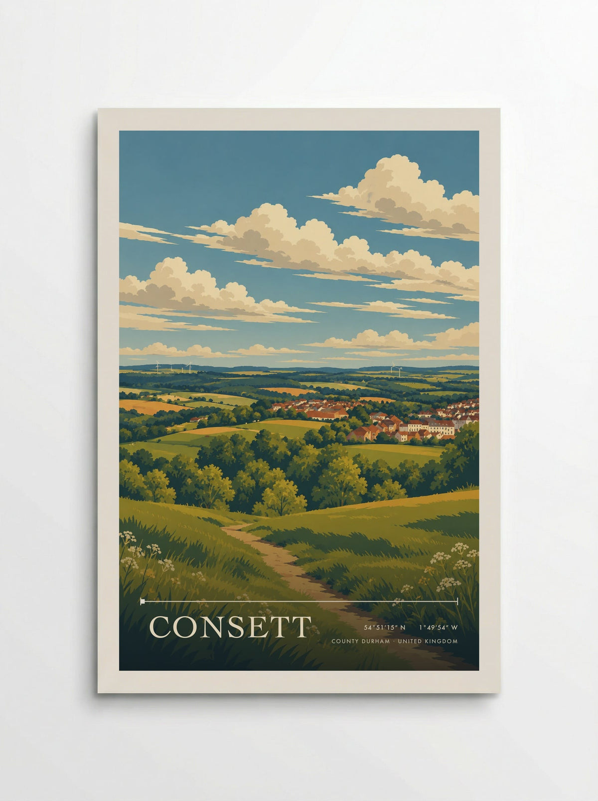 Consett, County Durham | Travel Poster - Poster