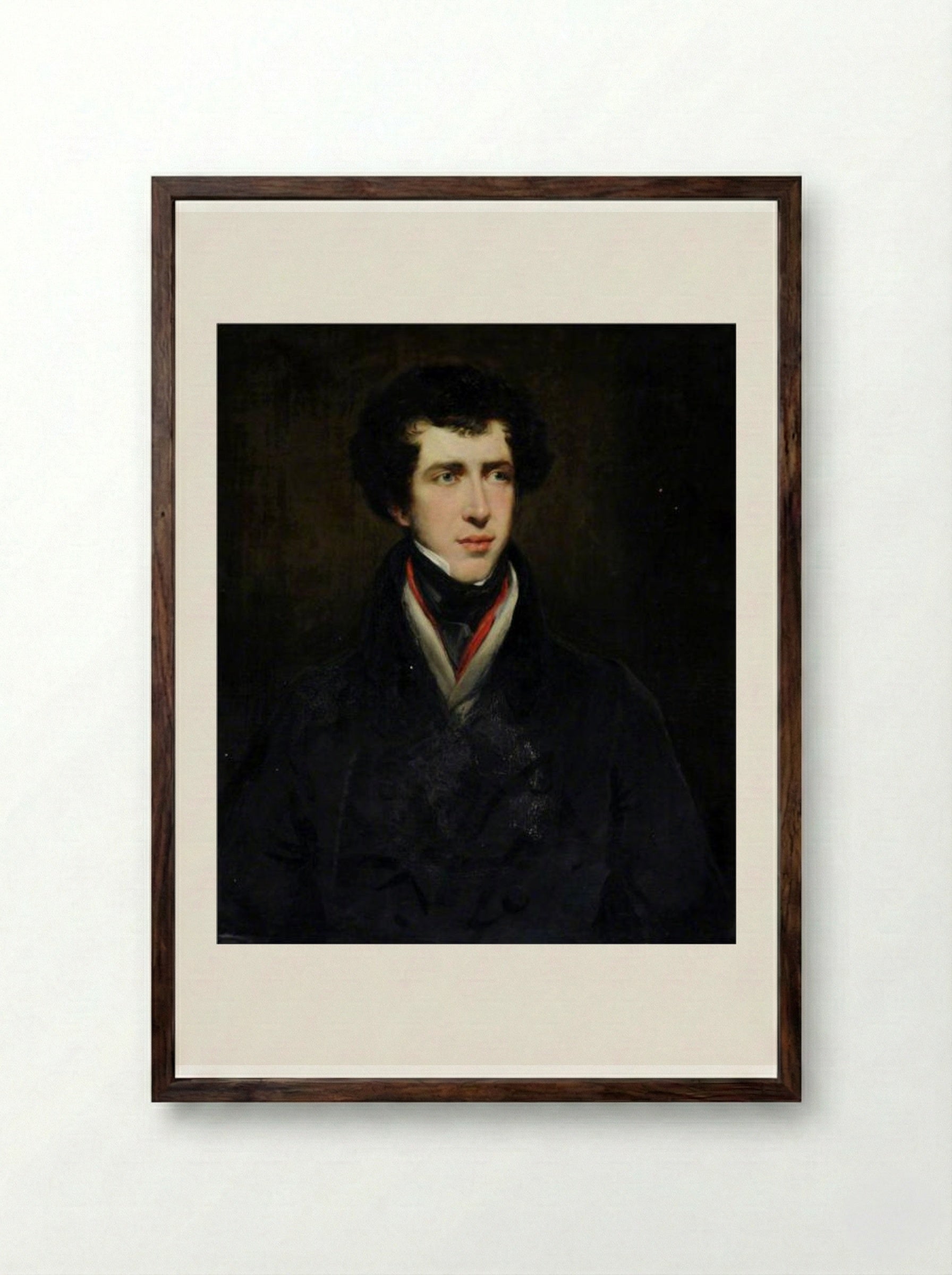Constantine Henry Phipps, 1st Marquess of Normanby - John Jackson - Framed Print Dark Wood