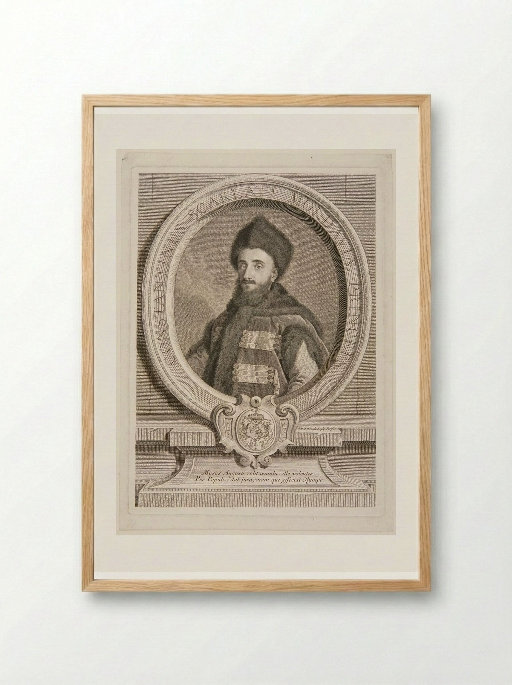 Constantine Moldavi, Prince of Scarlati - Georg Friedrich Schmidt - Framed Print Wood