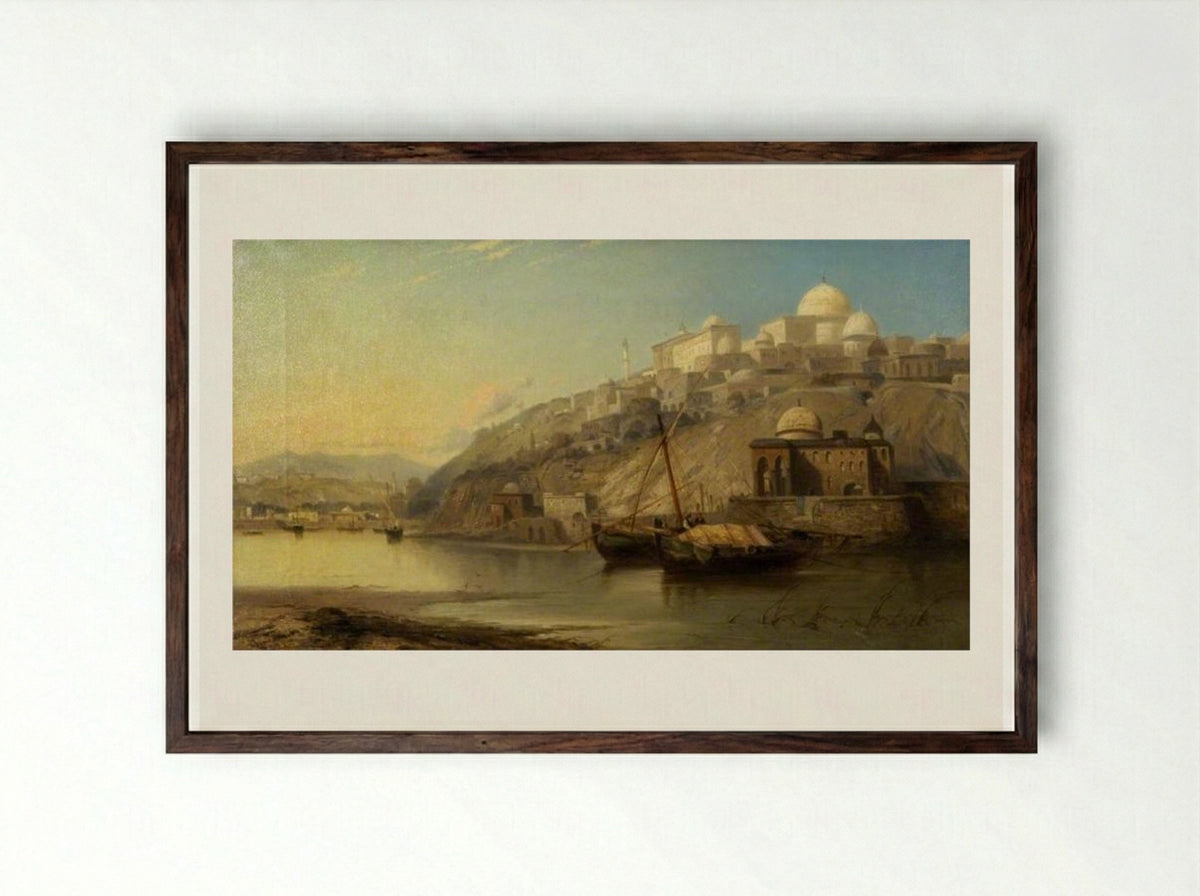 Constantinople - James Webb - Framed Print Dark Wood