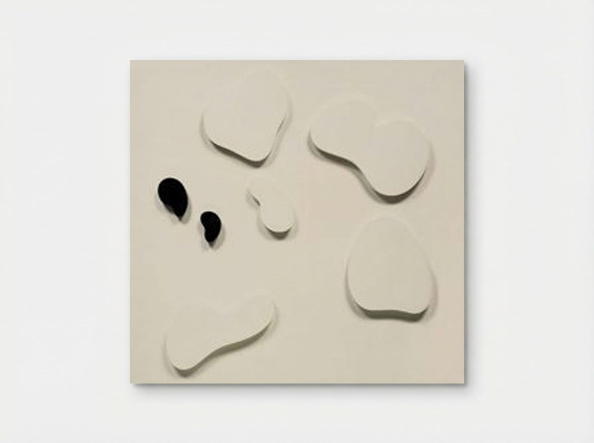 Constellation with 5 White Forms & 2 Black - Jean Arp - Poster