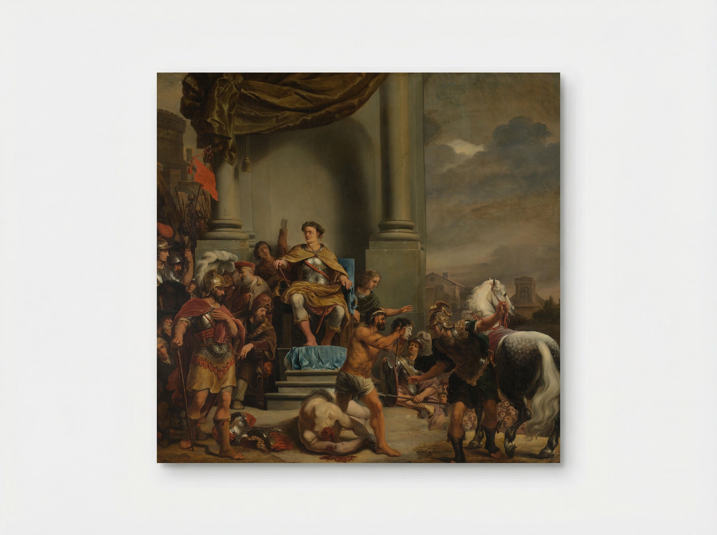 Consul Titus Manlius Torquatus Orders the Execution of His Son - Ferdinand Bol - Poster