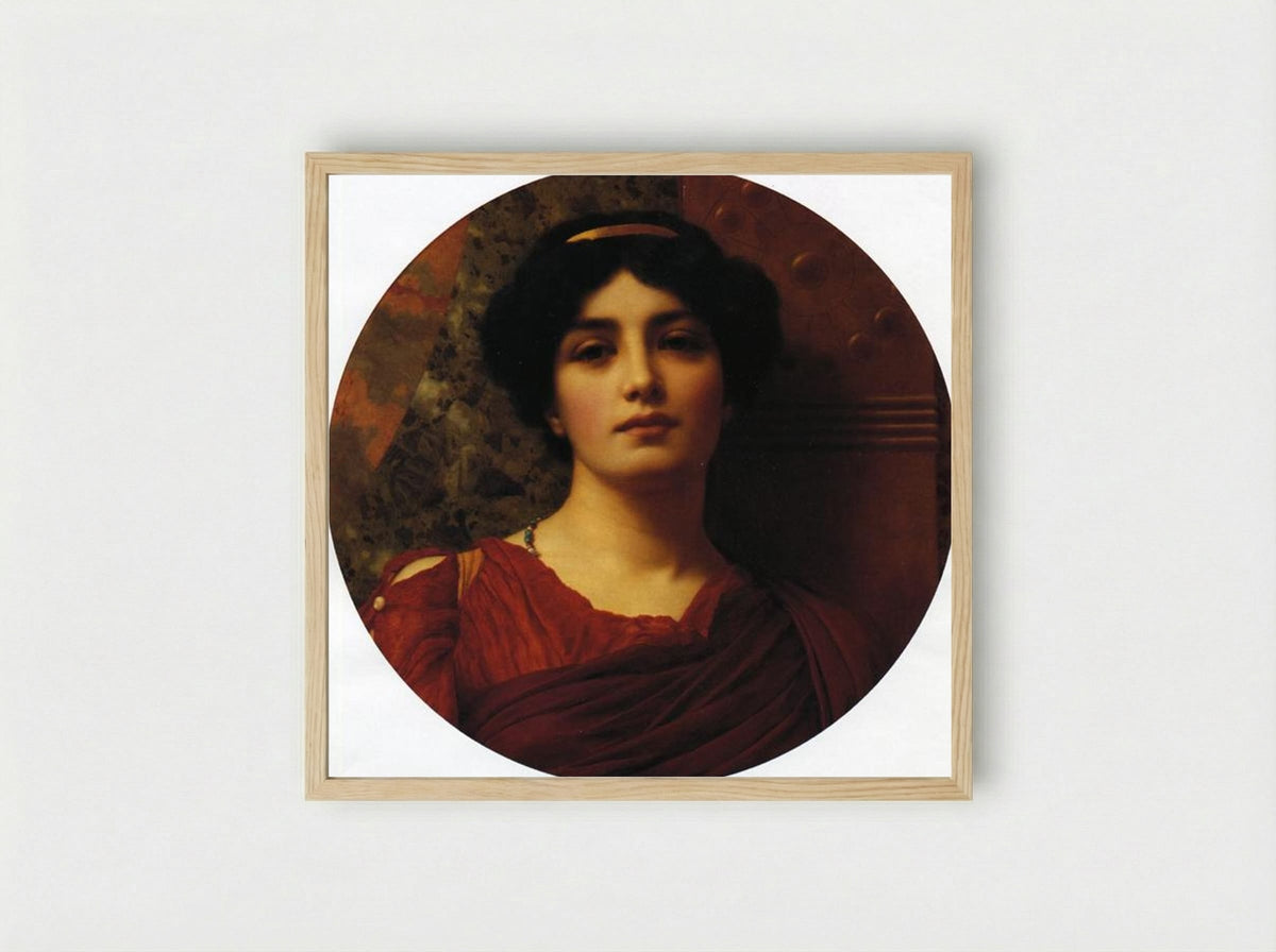 Contemplation - John William Godward - Framed Print Wood