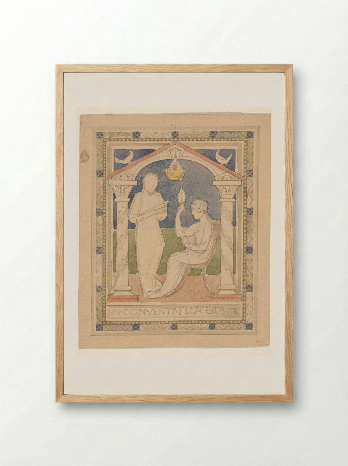 Convenit Felicibus - Antoon Derkinderen - Framed Print Wood