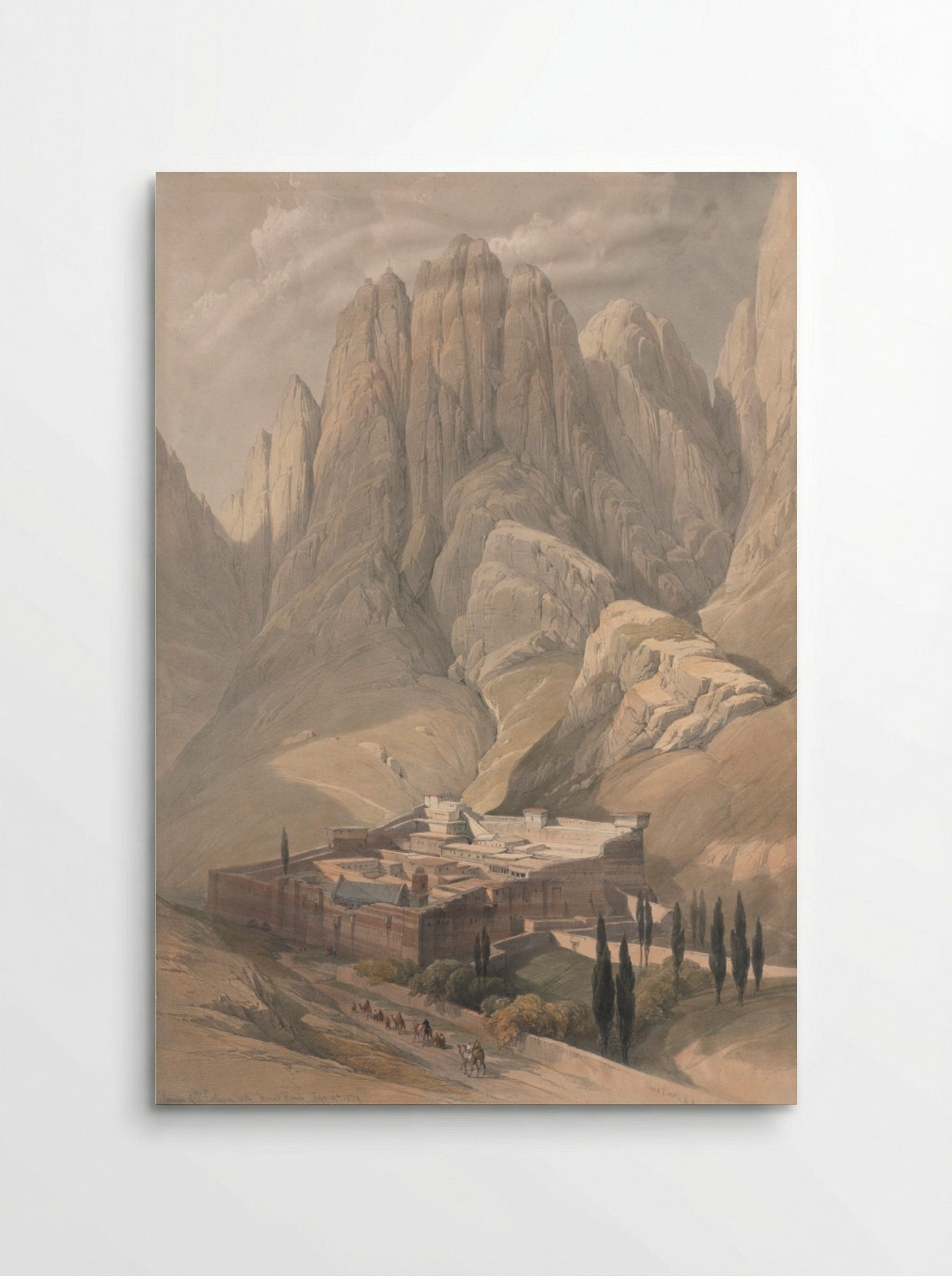 Convent of St. Catherine with Mount Horeb - David Roberts - Poster