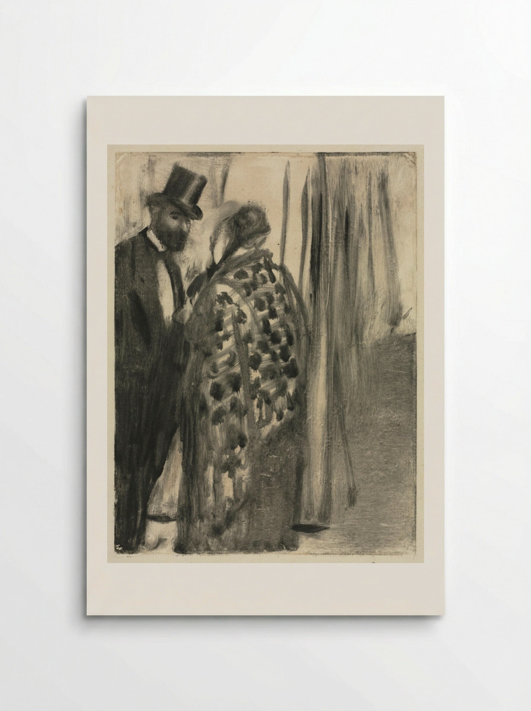 Conversation: Ludovic Halévy and Madame Cardinal - Edgar Degas - Poster