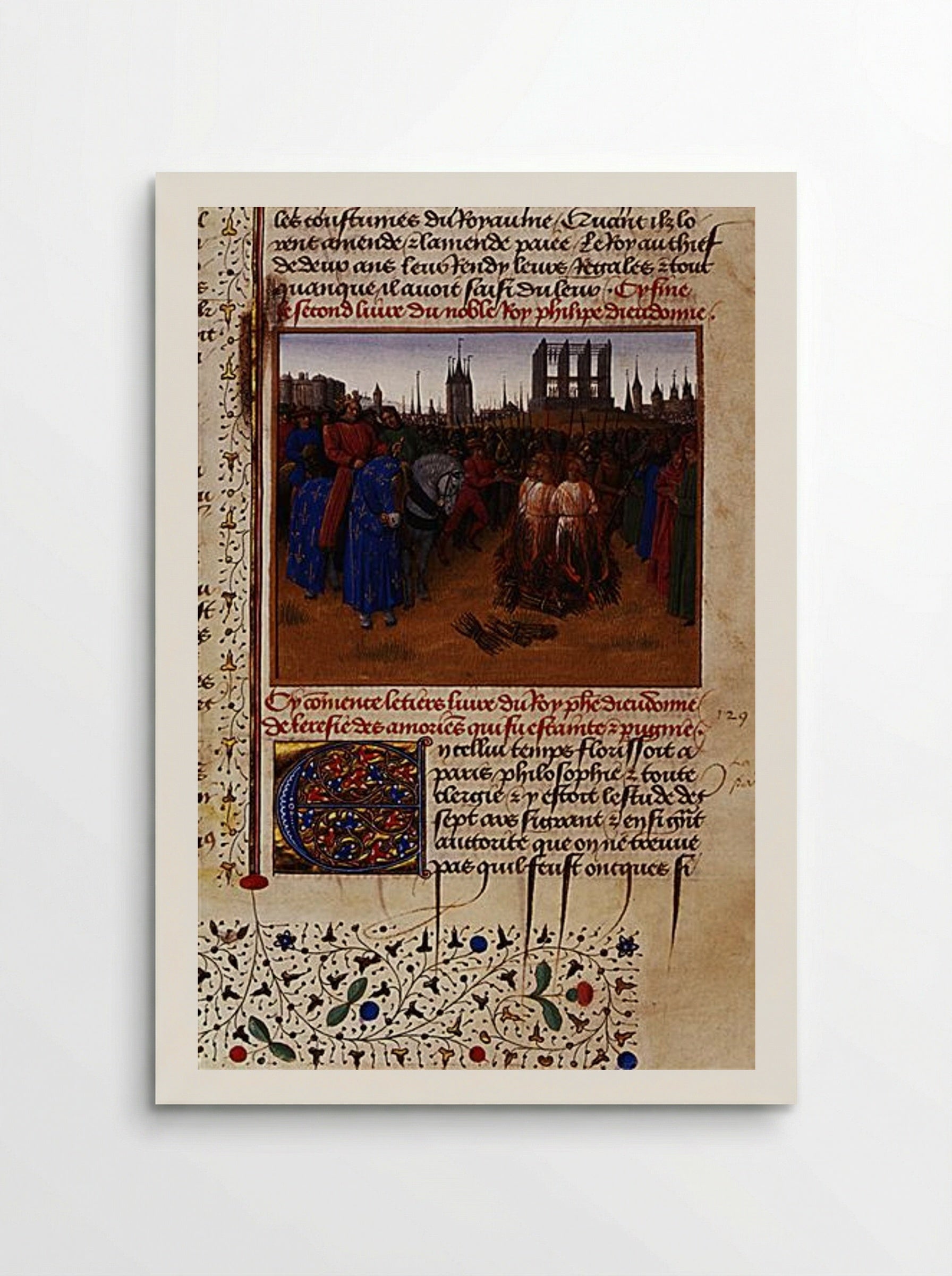 Conviction and Punishment of the Supporters of Amaury de Chartres - Jean Fouquet - Poster