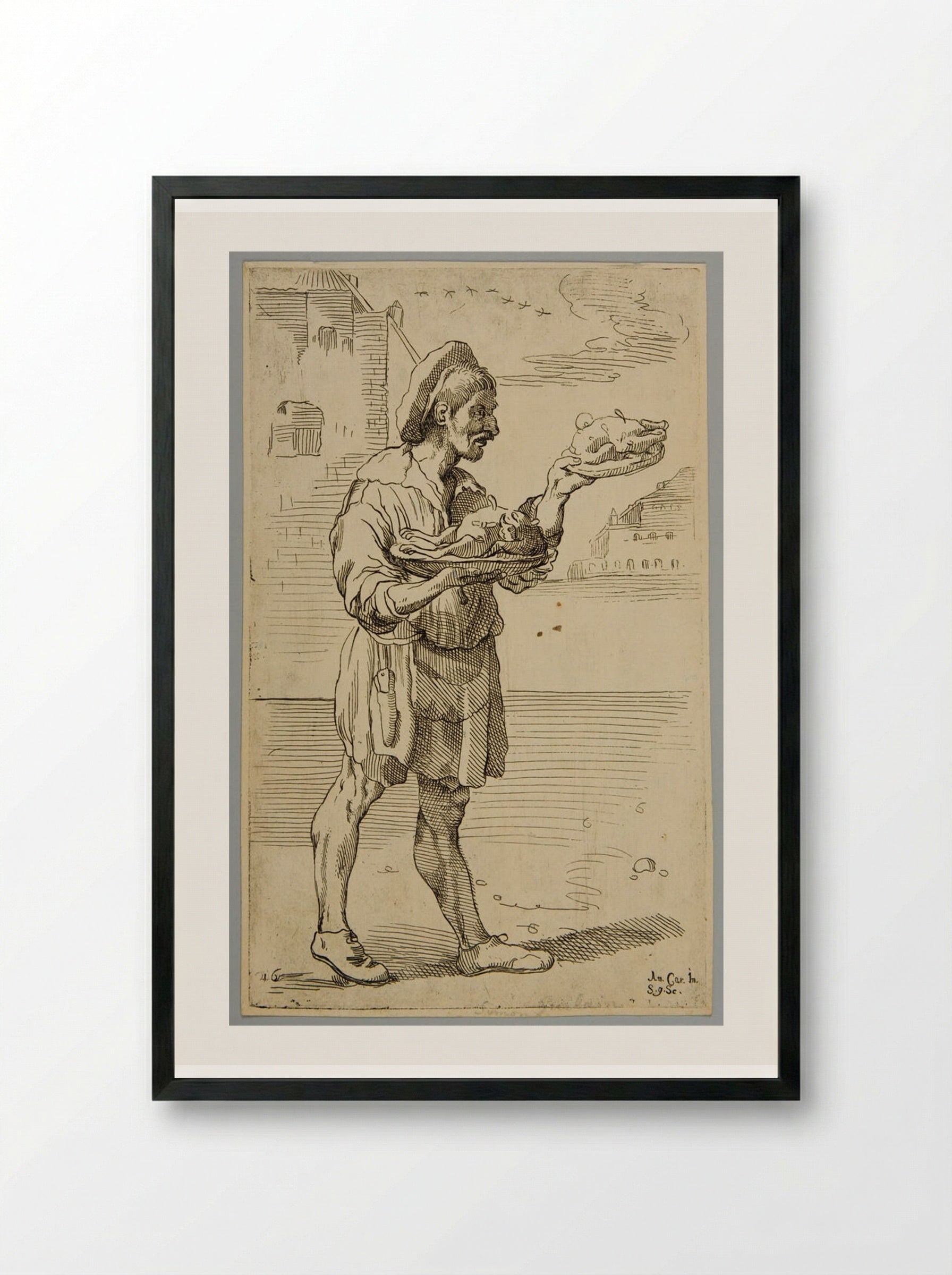Cook!, plate 16 - Simon Guillain - Framed Print Black