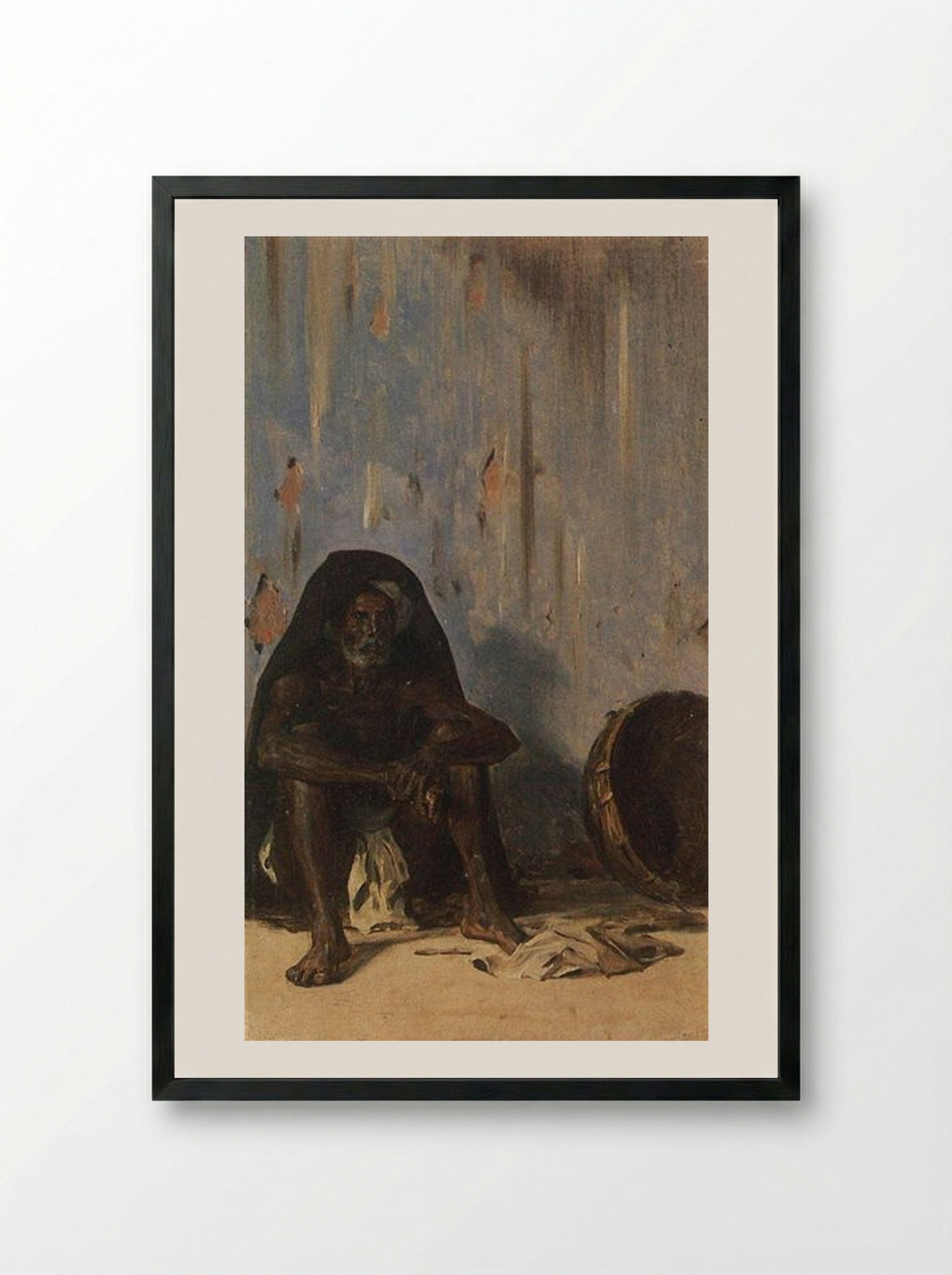 Coolie (Porter) - Vasily Vereshchagin - Framed Print Black