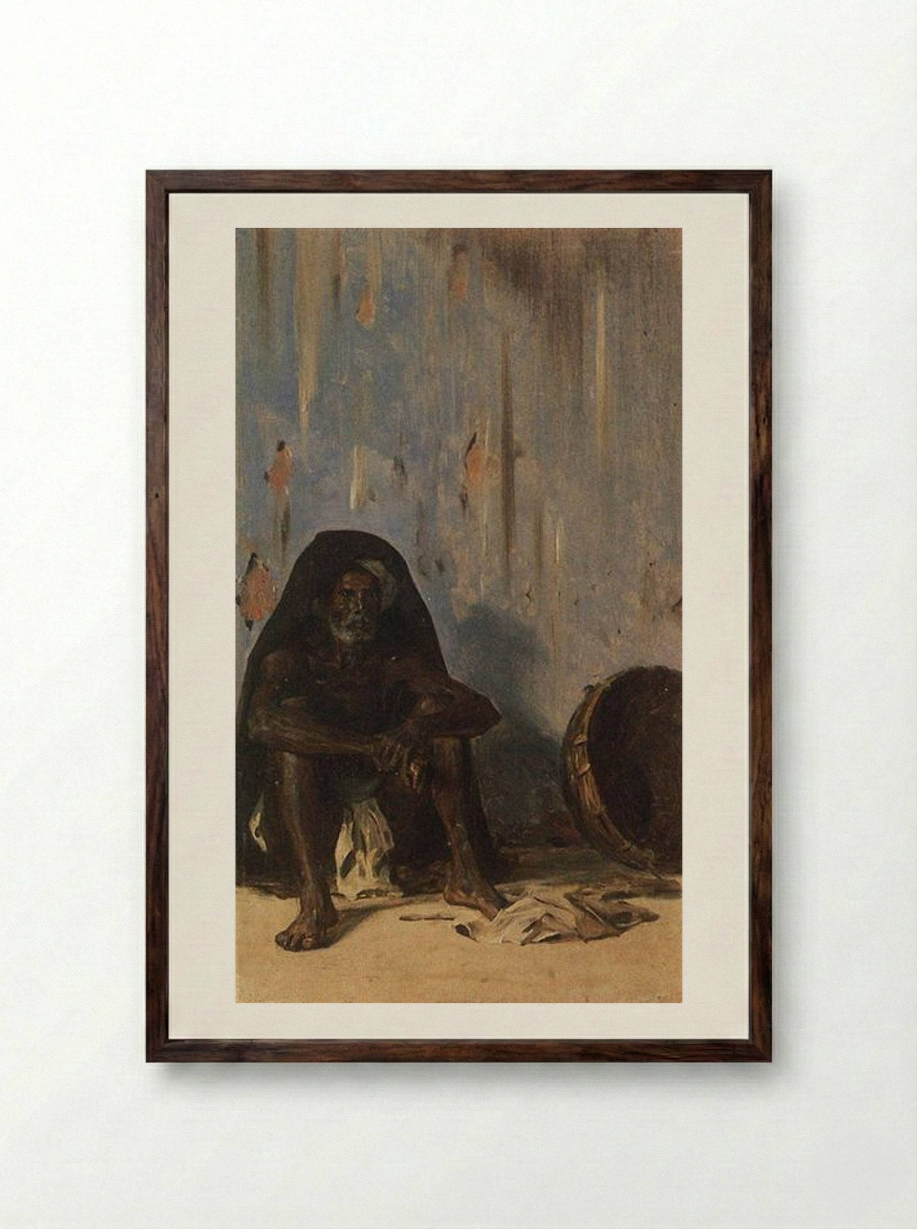 Coolie (Porter) - Vasily Vereshchagin - Framed Print Dark Wood