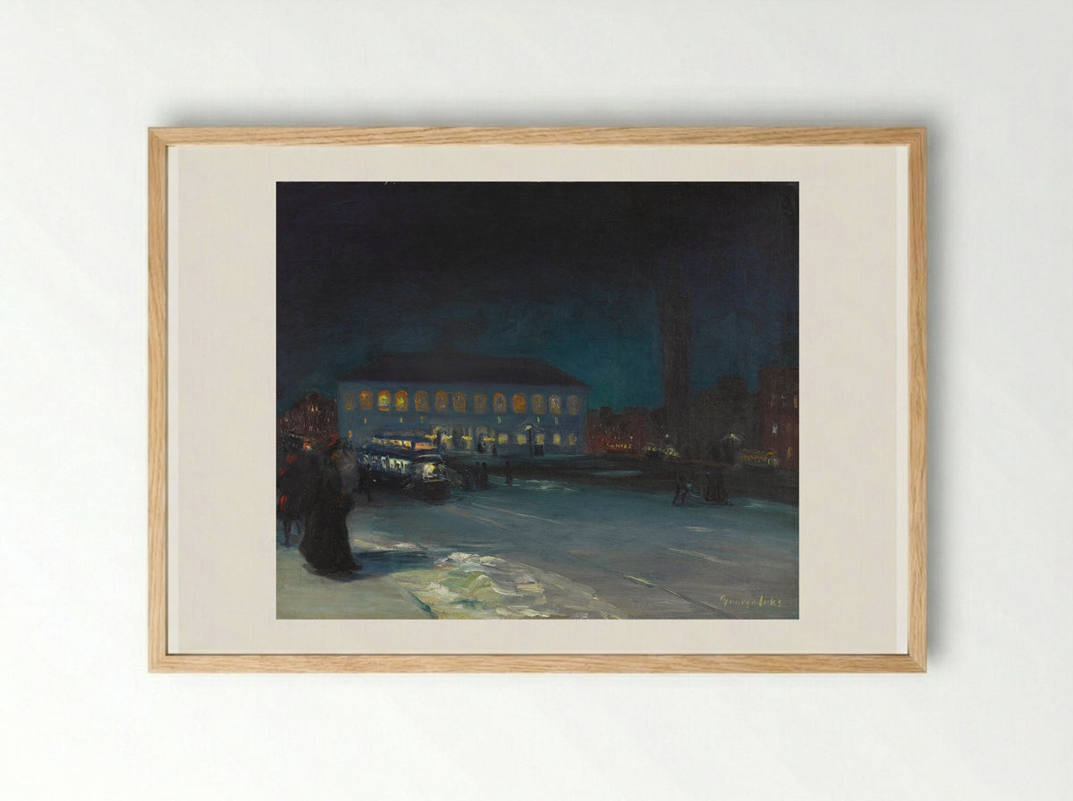 Copley Square - George Luks - Framed Print Wood