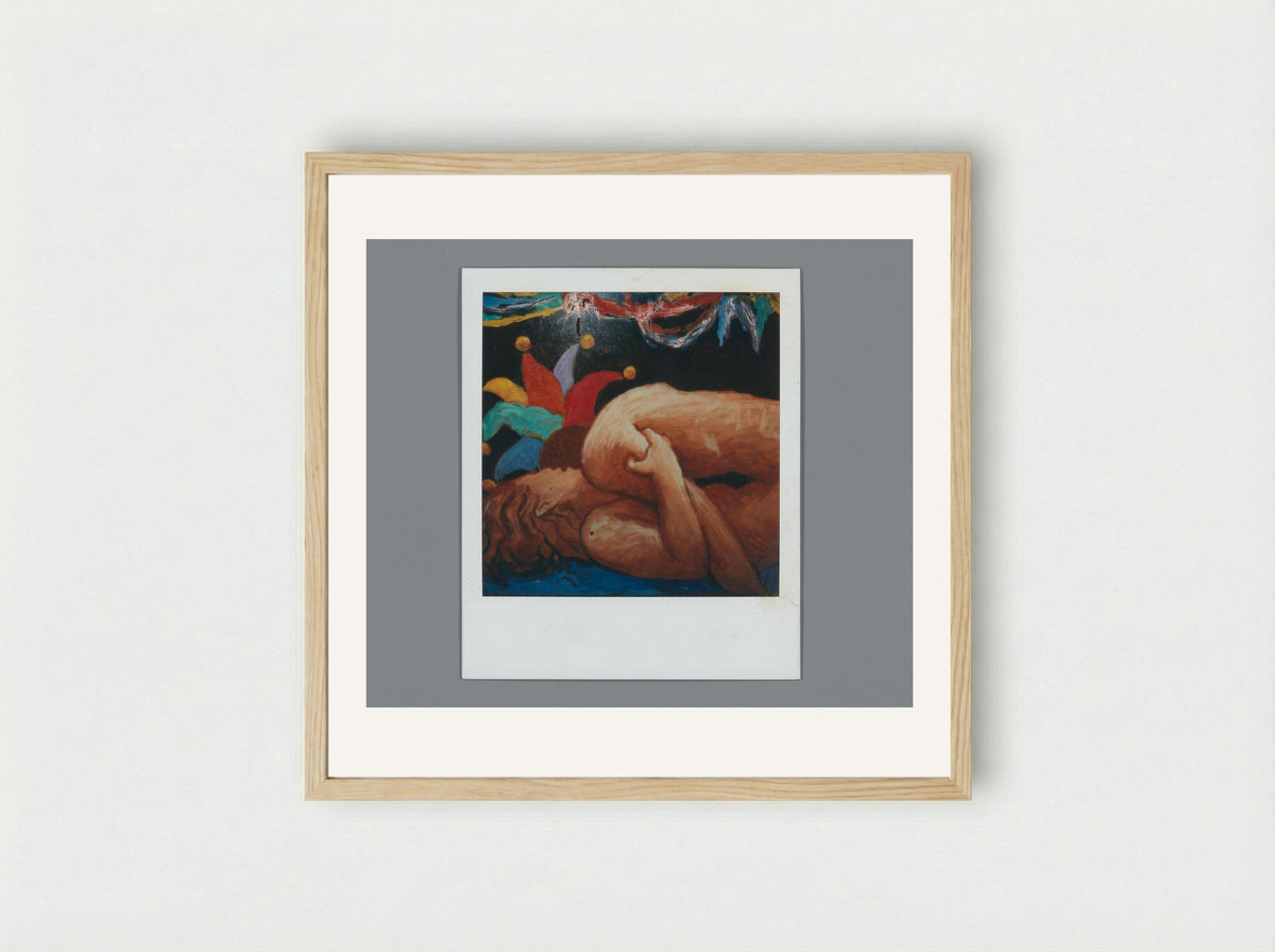 Copulating Couple with Jester's Cap - Aat Veldhoen - Framed Print Wood