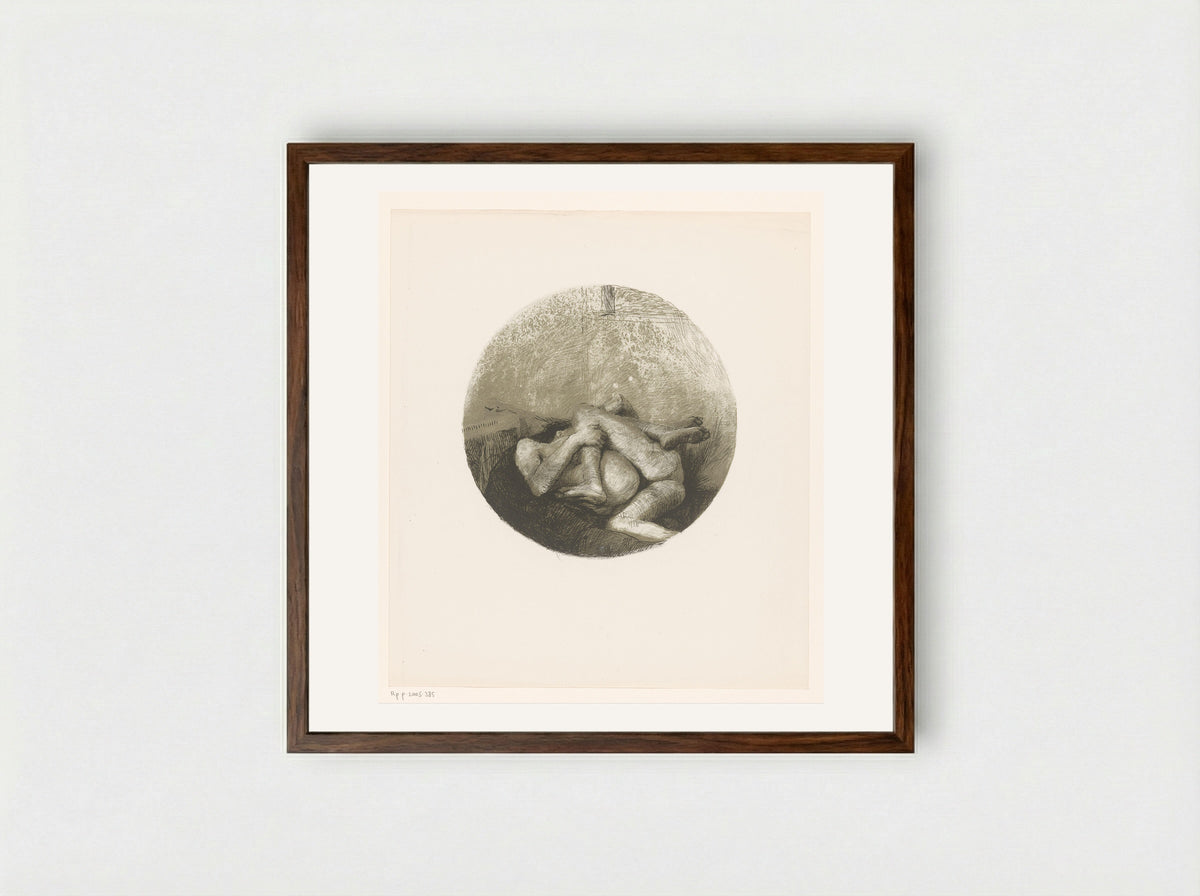 Copulerend koppel - Aat Veldhoen - Framed Print Dark Wood