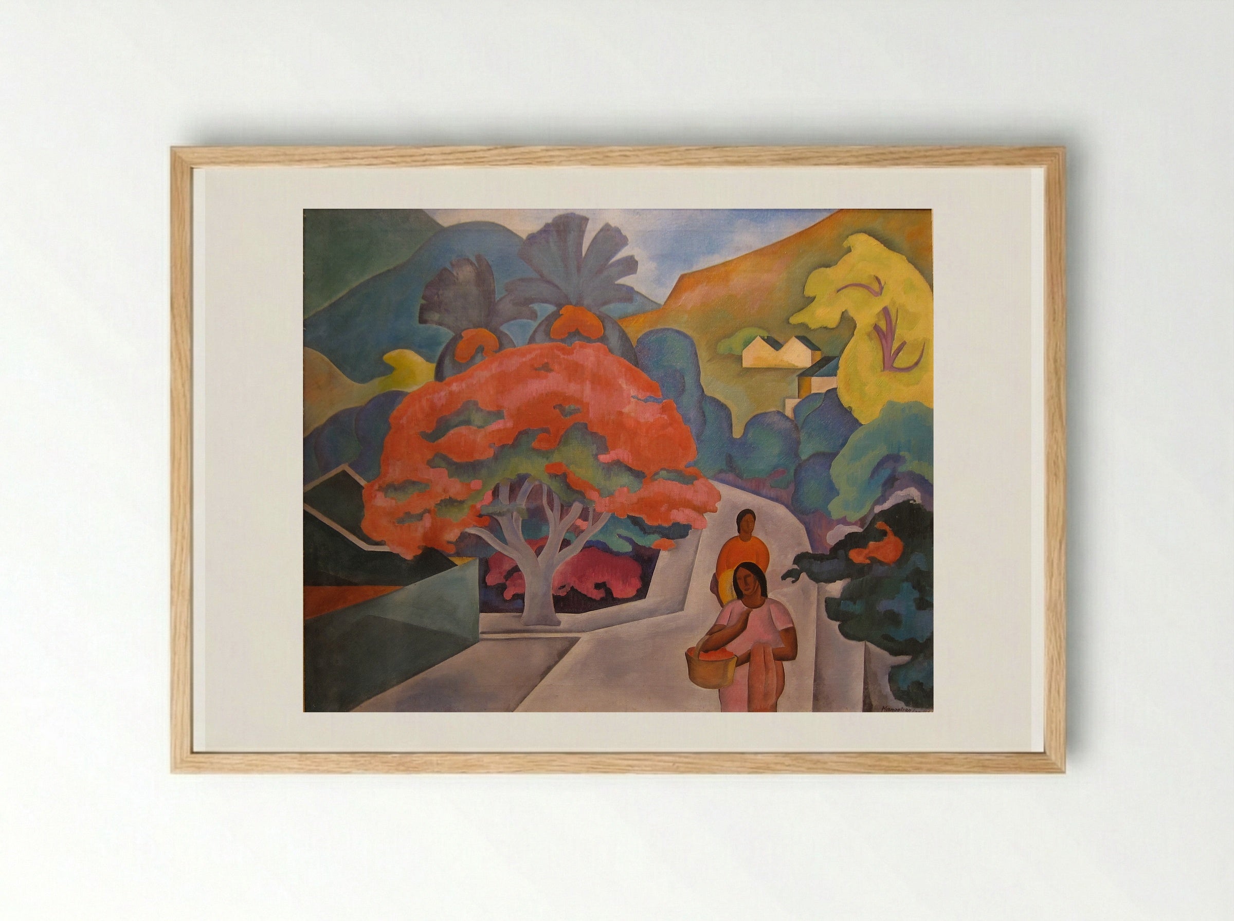 Coral Tree by Black Point, Honolulu, O'ahu - Arman Manookian - Framed Print Wood