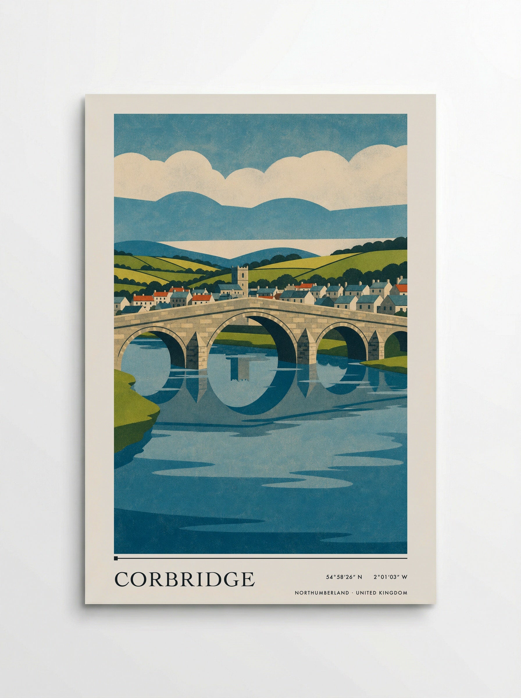 Corbridge Northumberland United Kingdom Travel Poster - Poster
