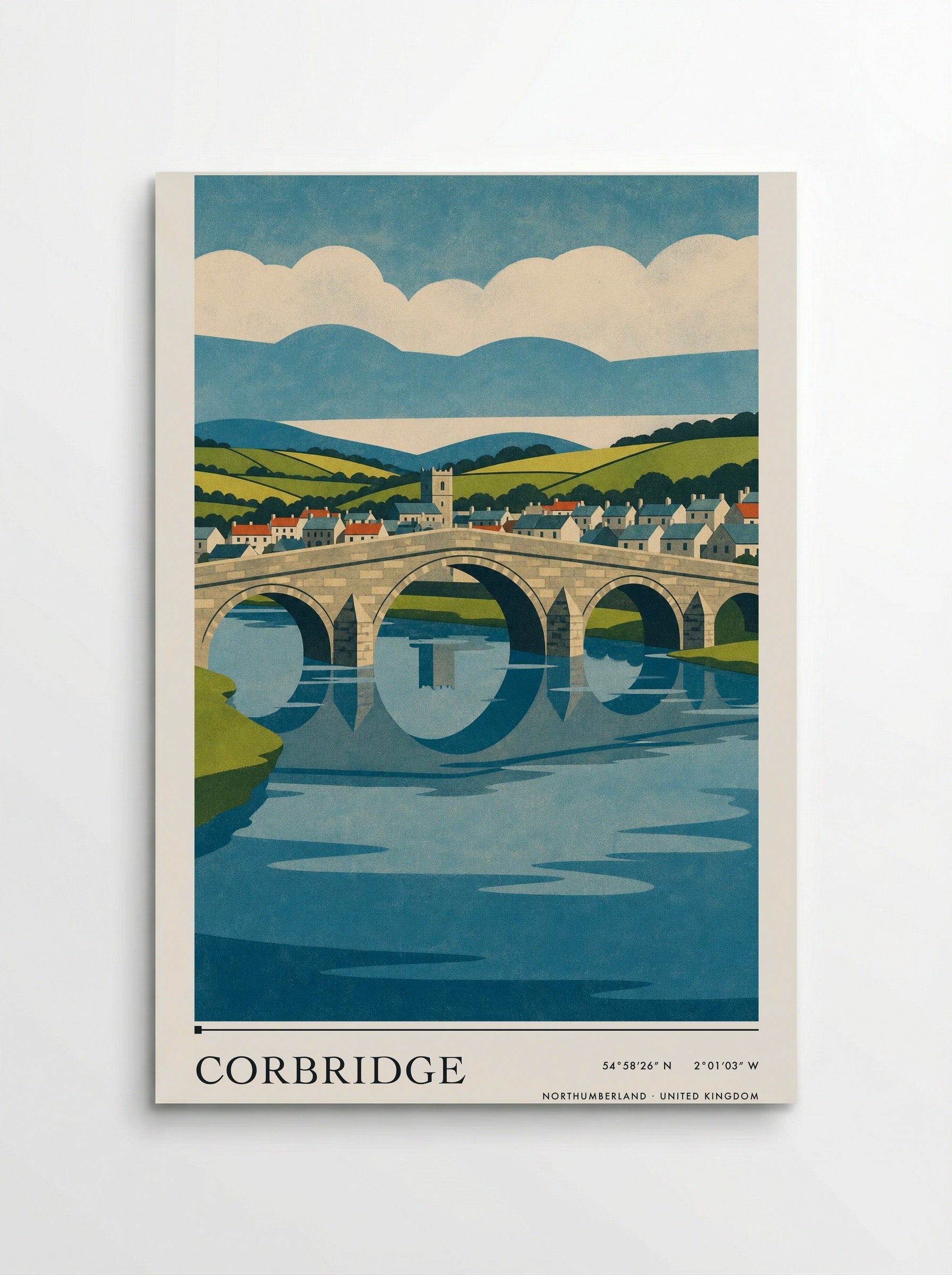 Corbridge Northumberland United Kingdom Travel Poster - Poster