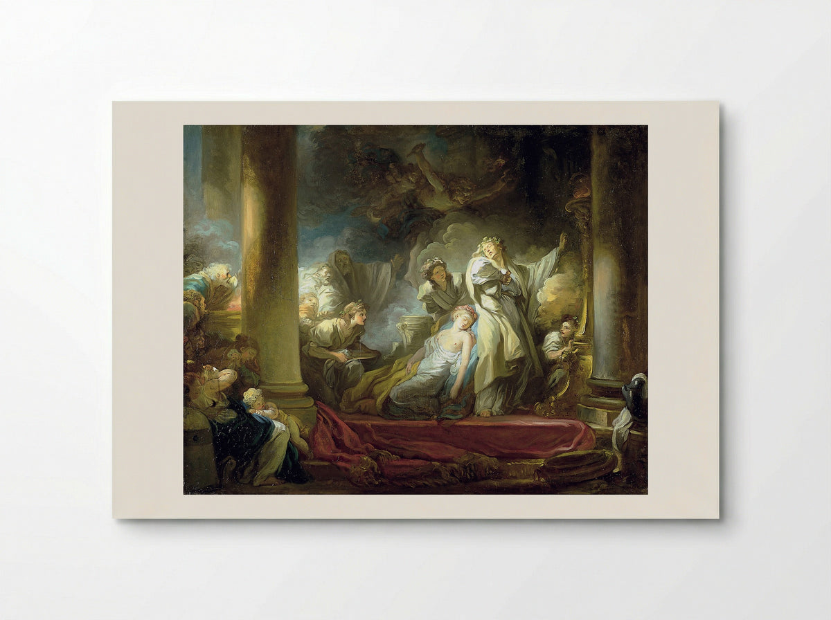 Coresus Sacrificing Himself to Save Callirhoe - Jean-Honoré Fragonard - Poster