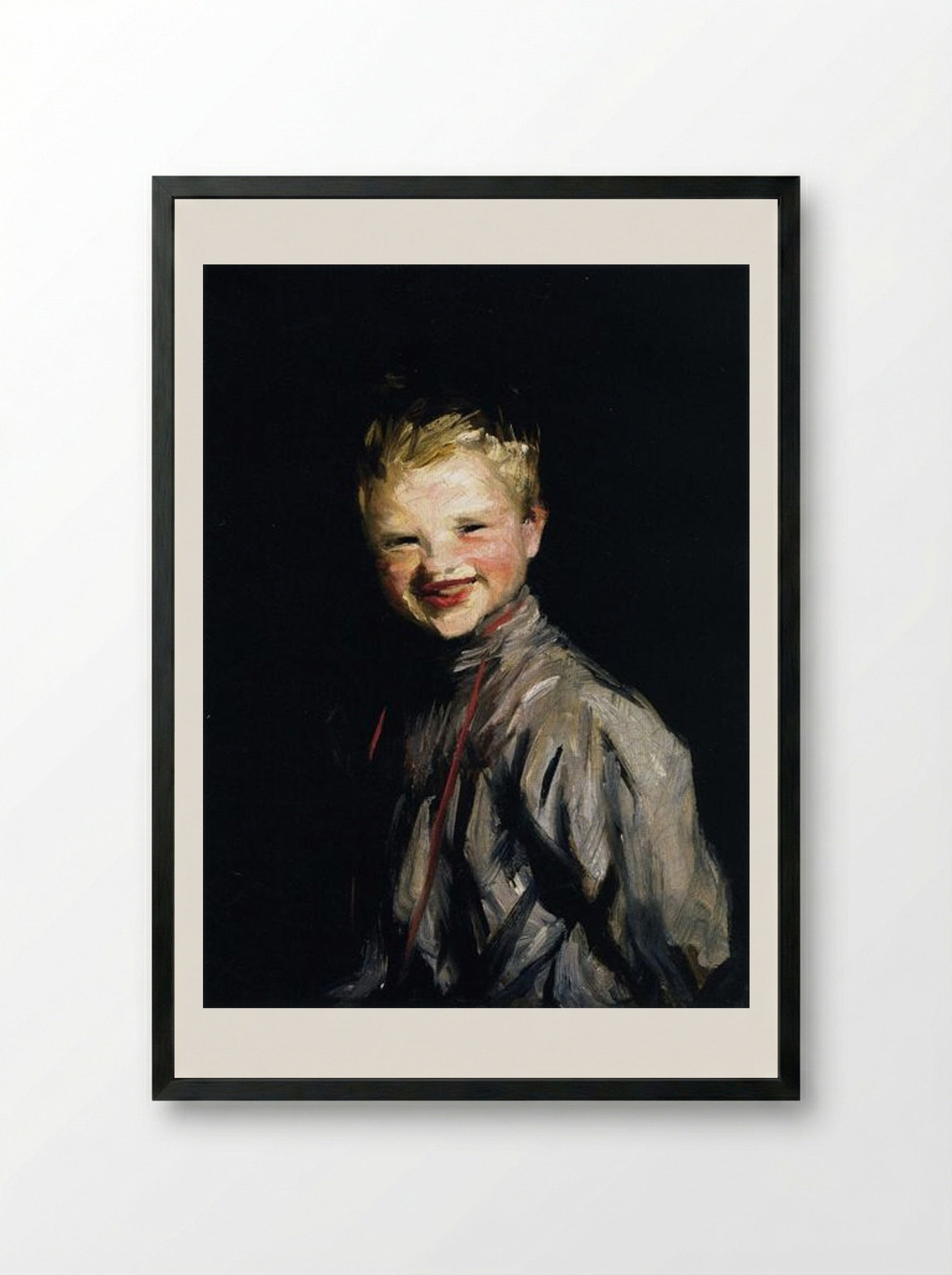 Cori Laughing - Robert Henri - Framed Print Black