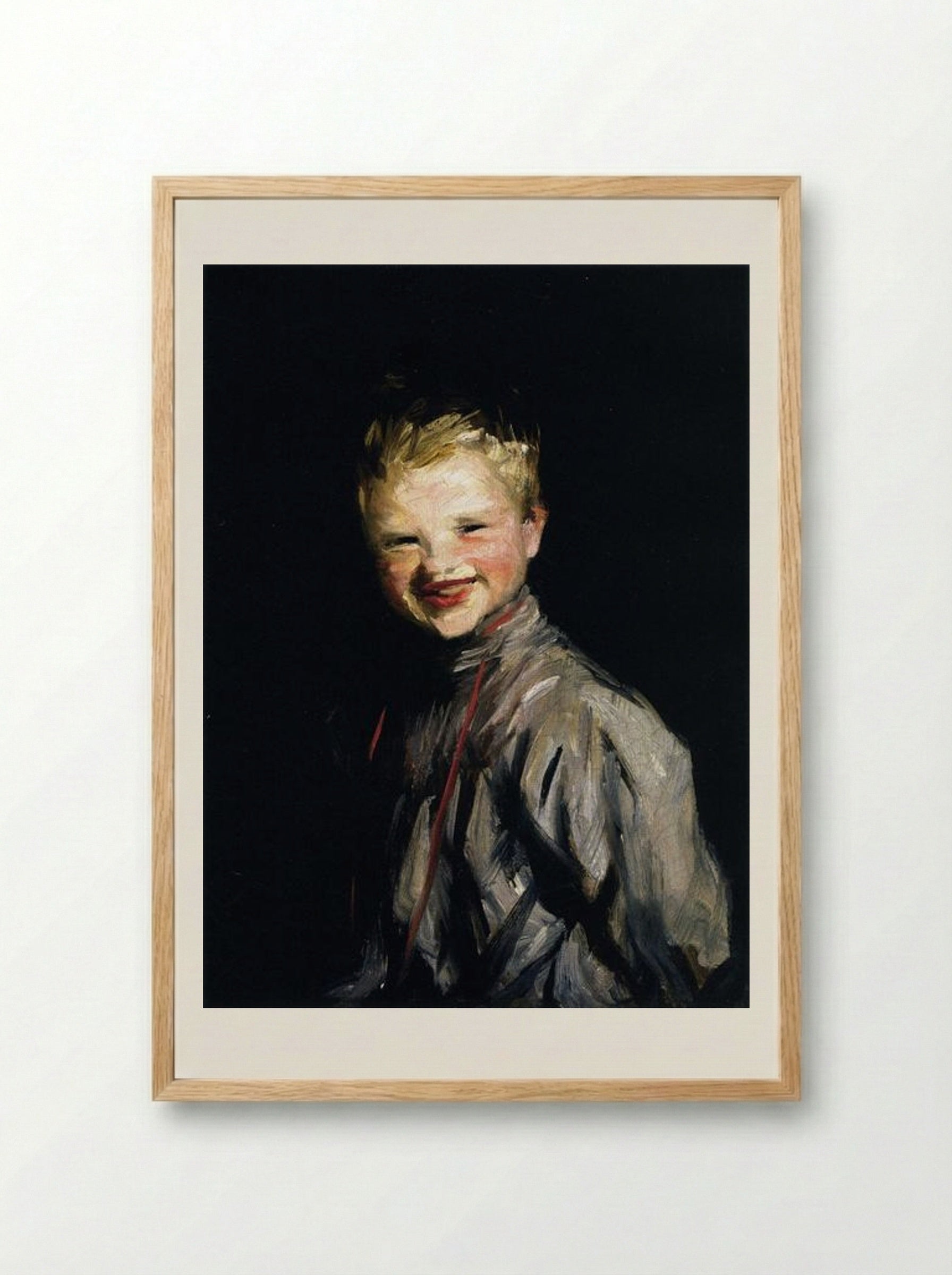 Cori Laughing - Robert Henri - Framed Print Wood