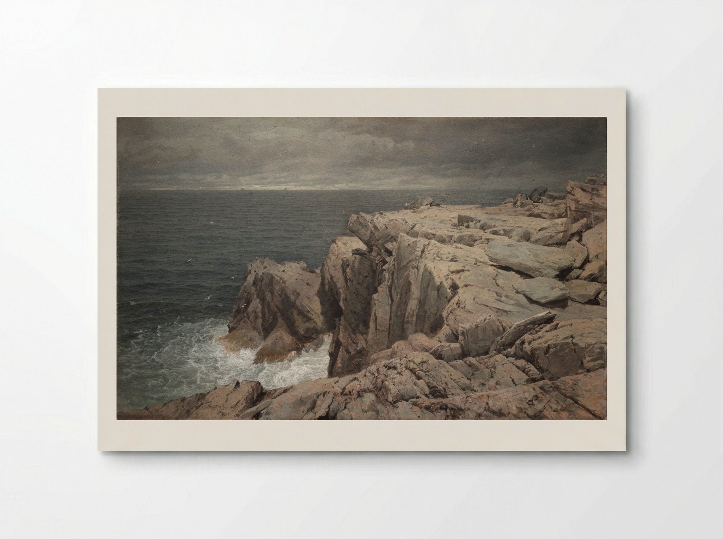 Cormorant Cliff, Jamestown, Rhode Island - William Trost Richards - Poster
