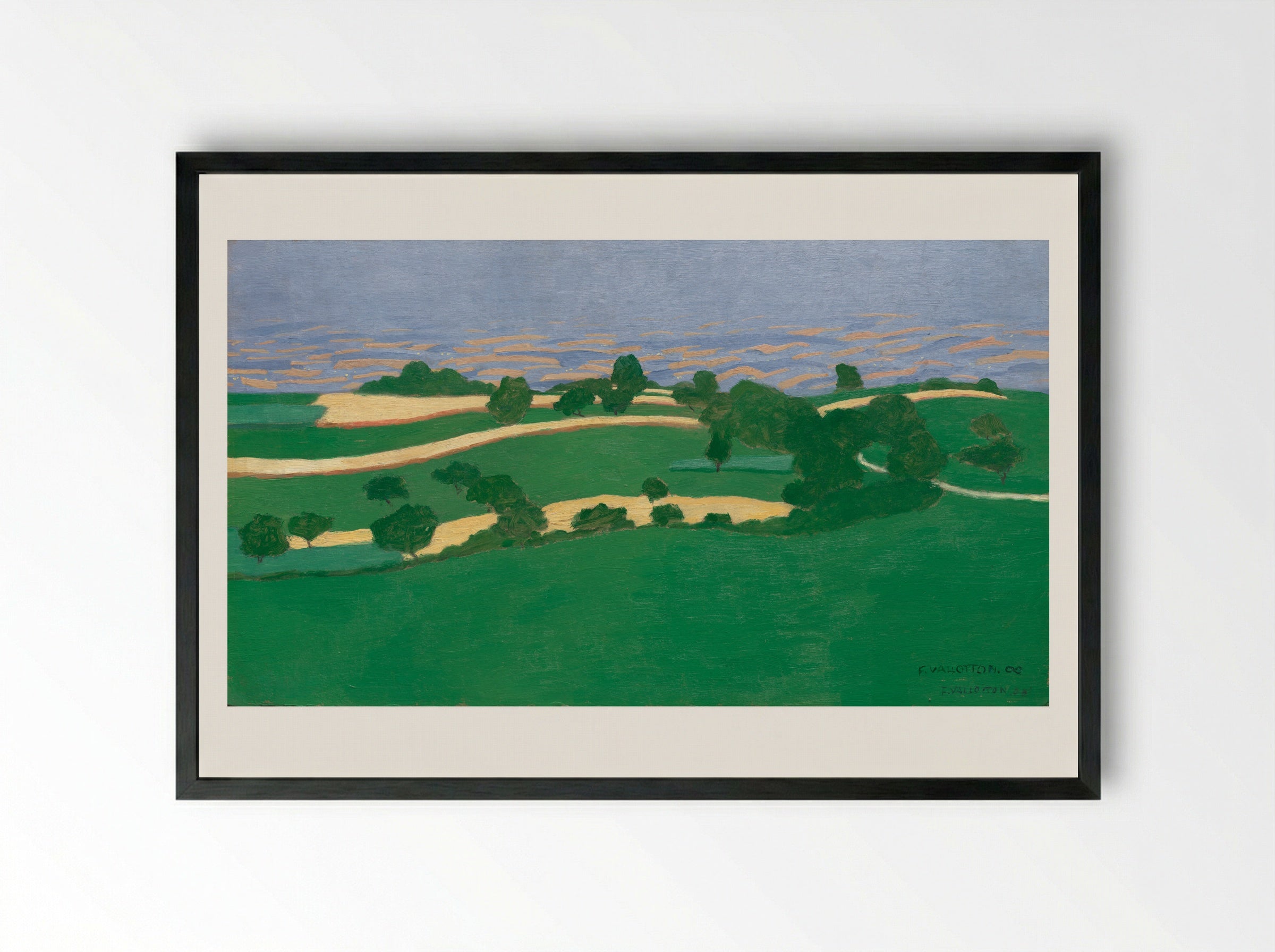 Corn Fields - Félix Vallotton - Framed Print Black