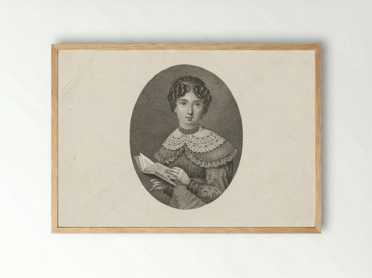 Cornelia leest een boek - Elisabeth Barbara Schmetterling - Framed Print Wood