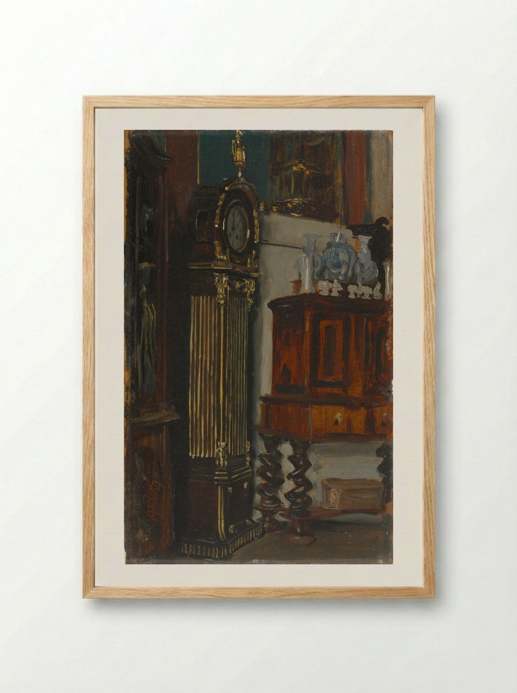 Corner of an Antique Dealer's Shop - Franz Skarbina - Framed Print Wood