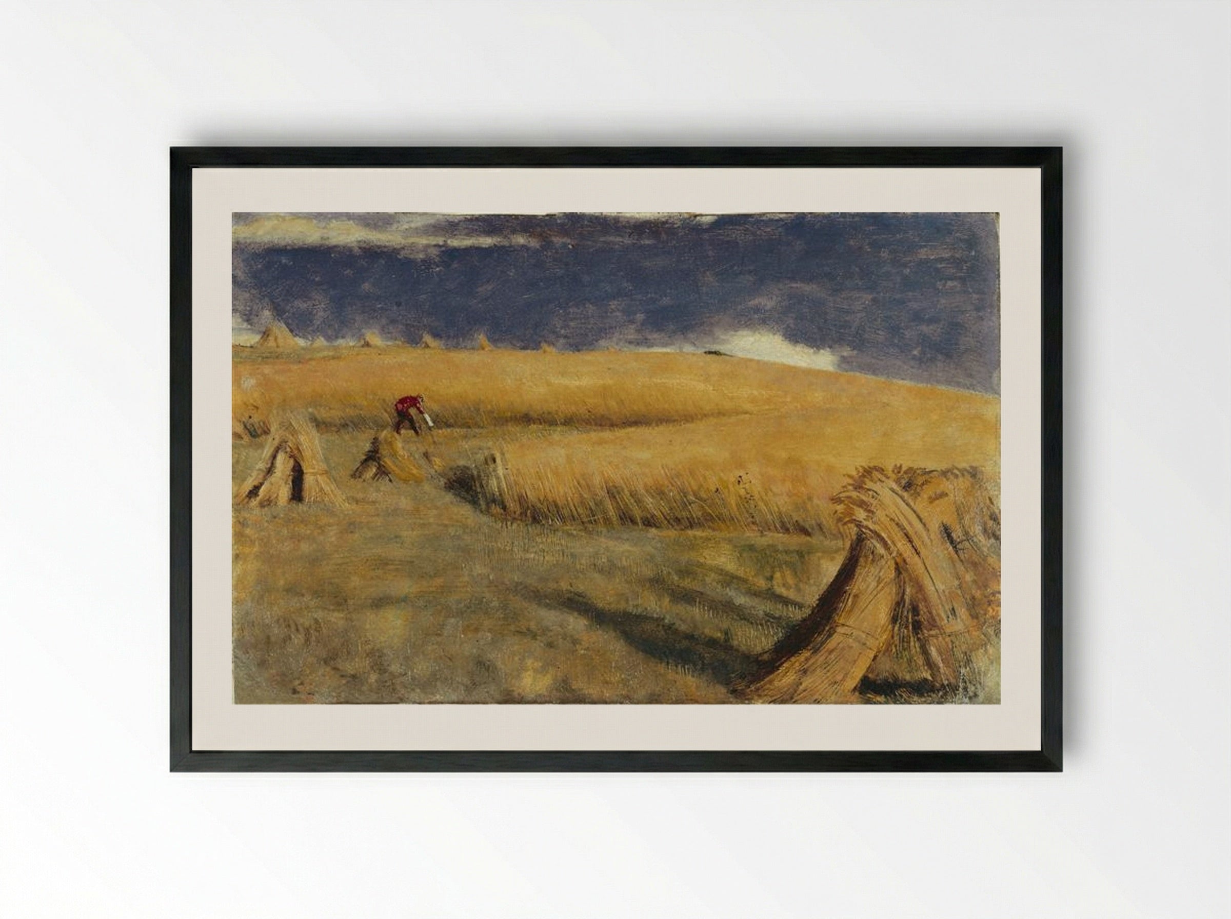 Cornfield at Ewell - William Holman Hunt - Framed Print Black