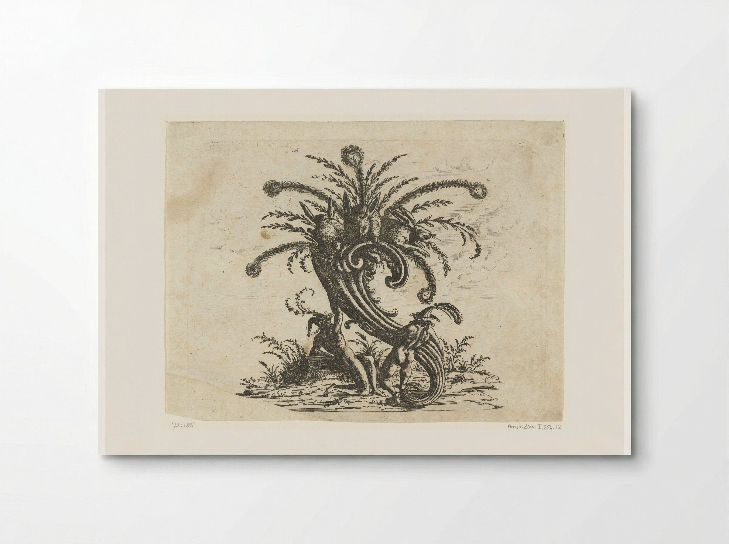 Cornucopia with Three Rabbits - Christoph Jamnitzer - Poster