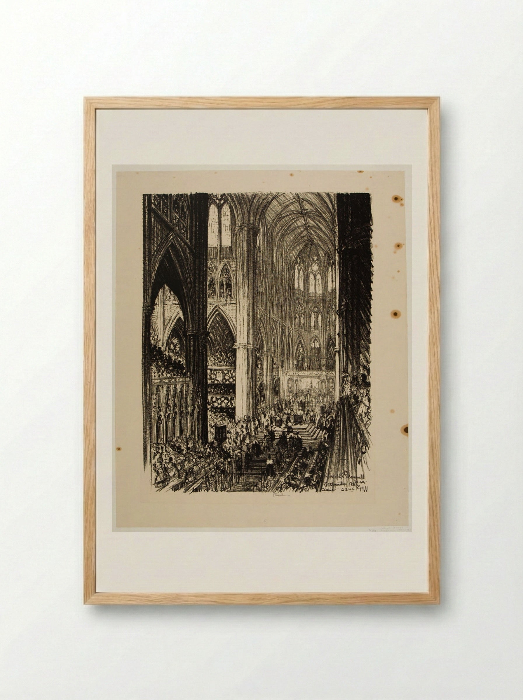 Coronation (Westminster Abbey) - Joseph Pennell - Framed Print Wood