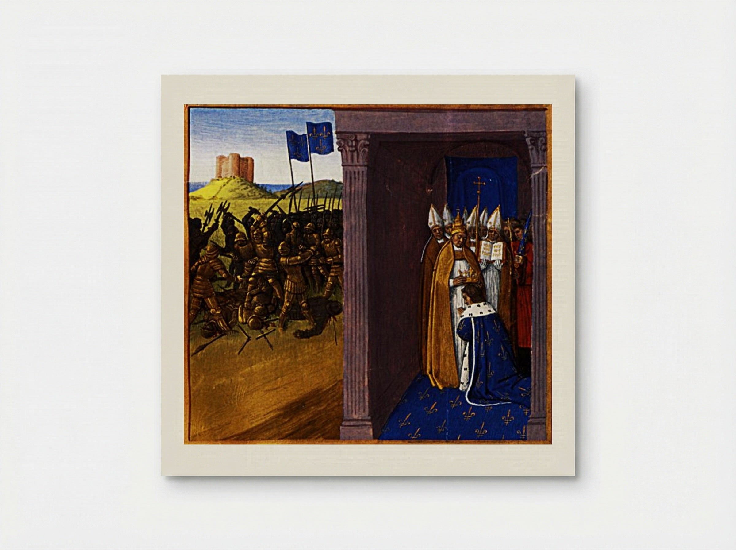Coronation of Pepin the Short in Laon - Jean Fouquet - Poster