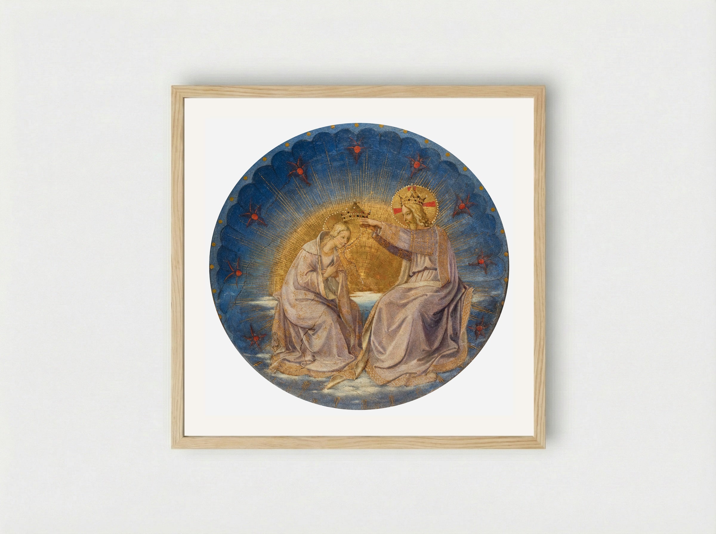 Coronation of the Virgin - Fra Angelico - Framed Print Wood