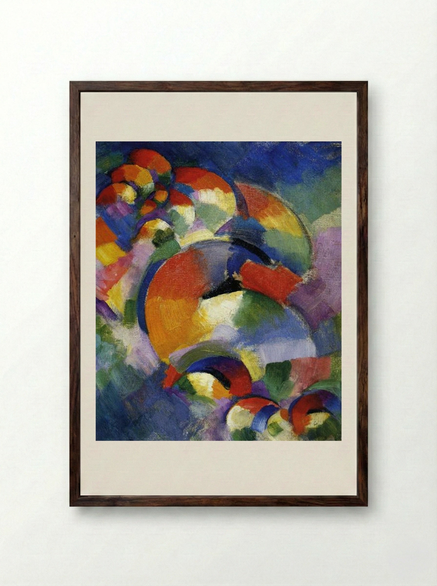 Cosmic Synchromy - Morgan Russell - Framed Print Dark Wood