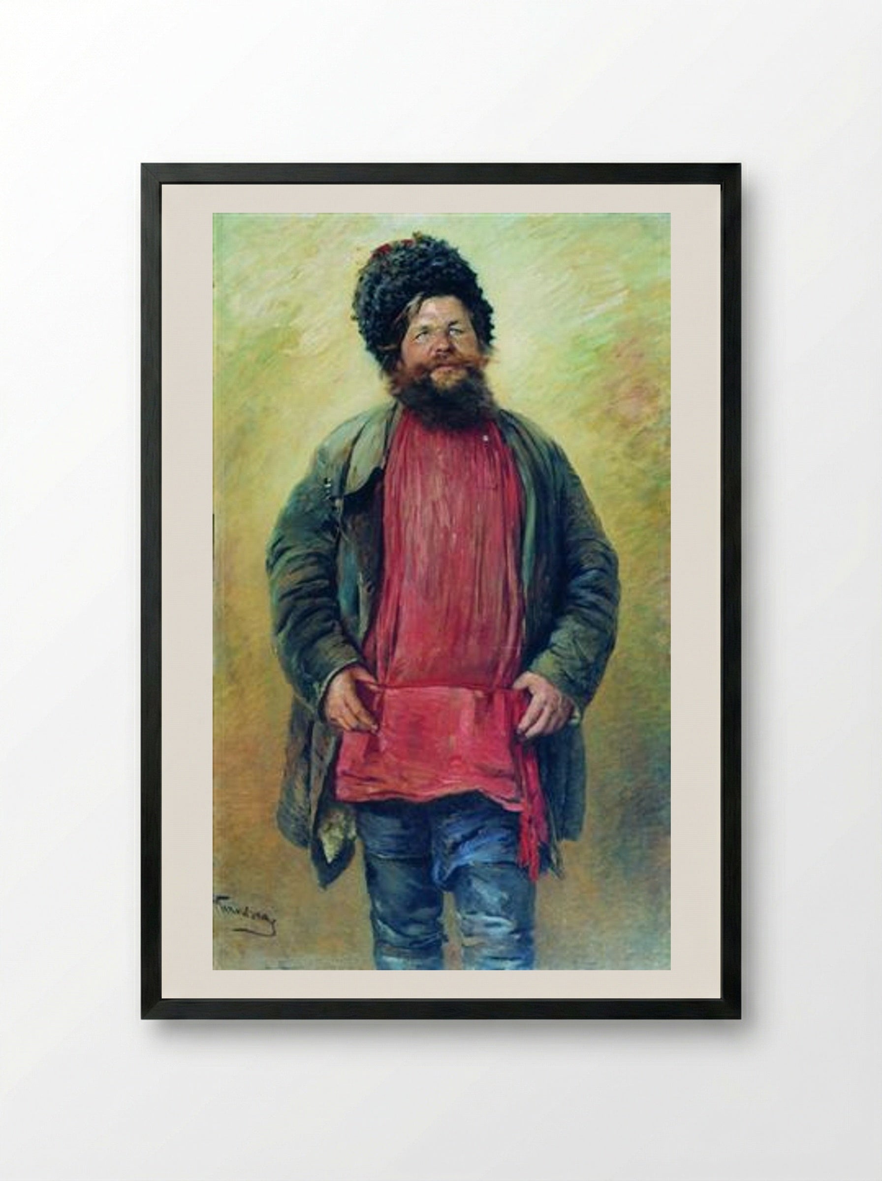 Cossack - Konstantin Makovsky - Framed Print Black