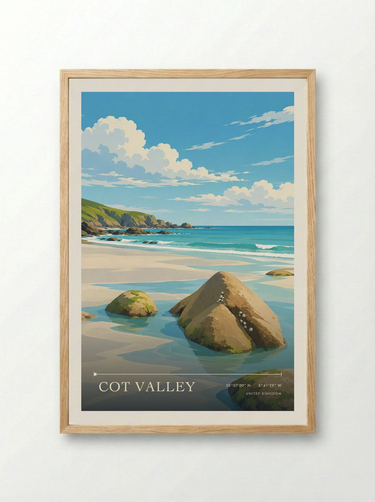 Cot Valley | Travel Poster - Framed Print Wood